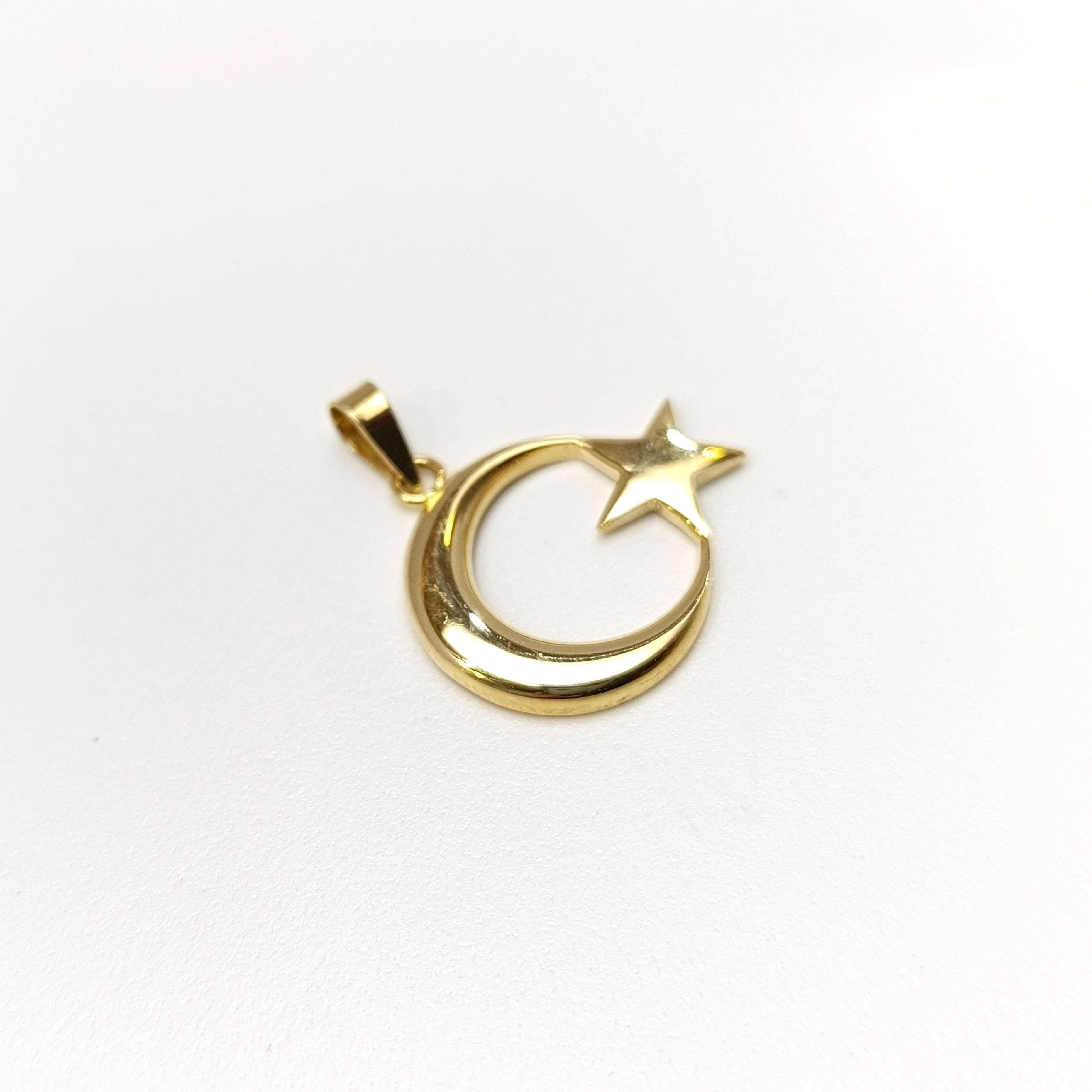 Ay Yıldız Kolye 14 Ayar Altın HD VİDEOLU