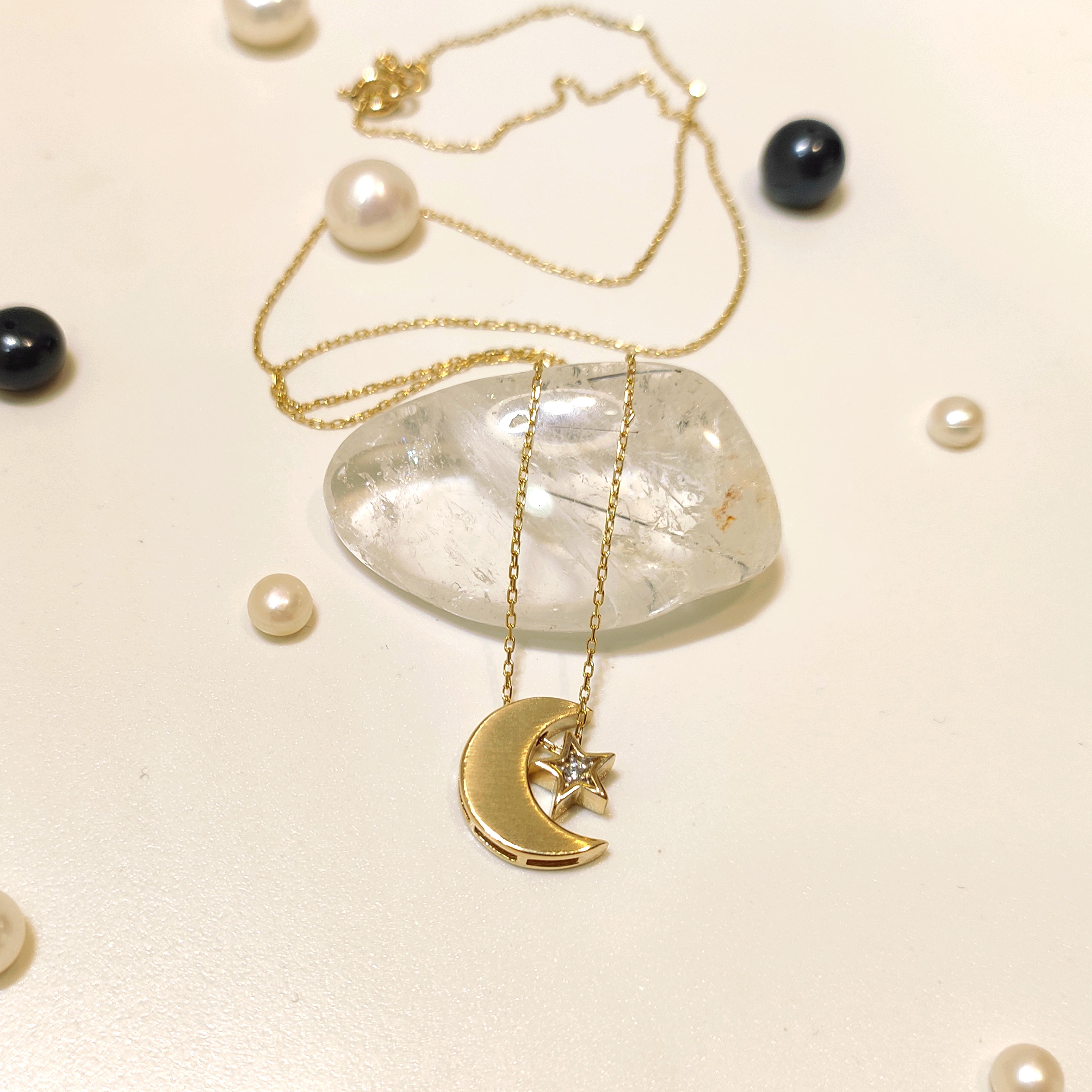 Ayyıldız  Kolye 14 Ayar Altın  HD VİDEOLU