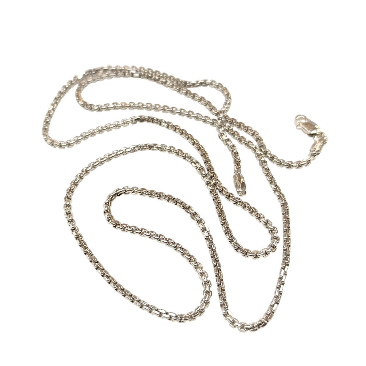 Beyaz 60cm Bombeli Küp Zincir Kolye 14 Ayar Altın HD VİDEOLU