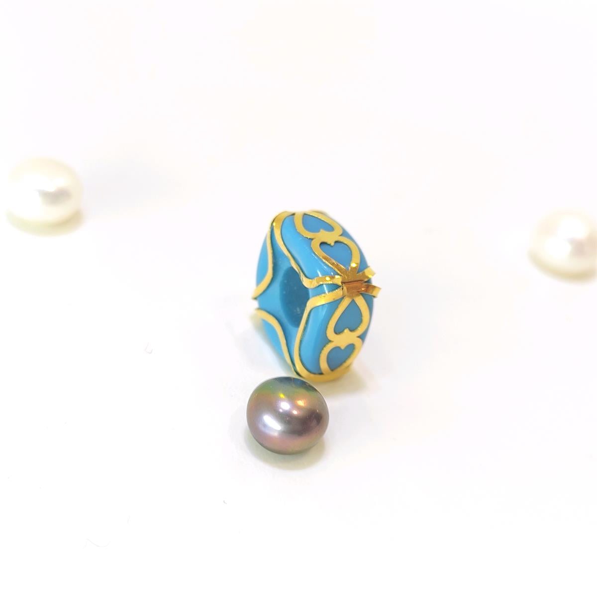 Bodrum Boncuğu Kolye Ucu 14 Ayar Altın HD VİDEOLU