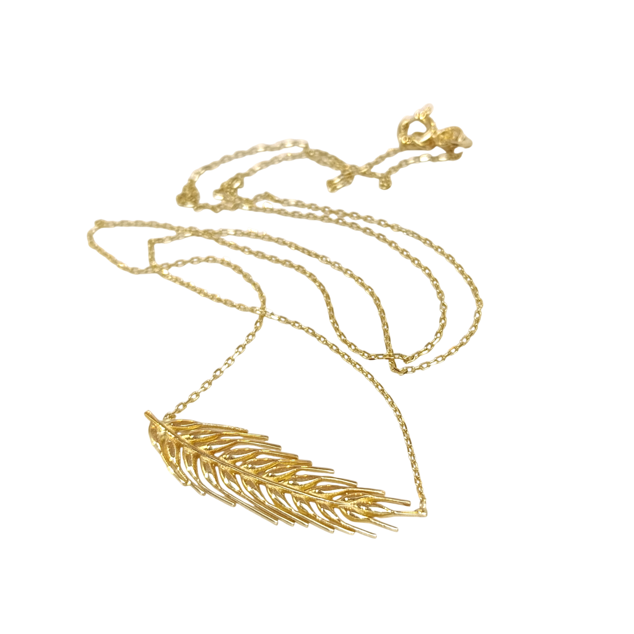 Buğday Başağı Kolye 14 Ayar Altın HD VİDEOLU