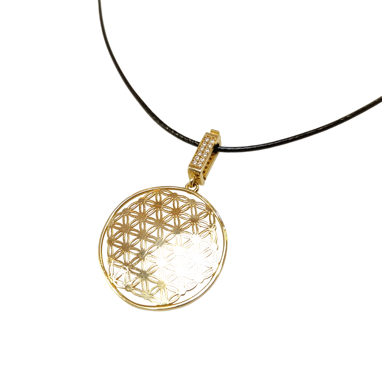 Charm Kilitli Yaşam Çİçeği Kolye 14 Ayar Altın HD VİDEOLU