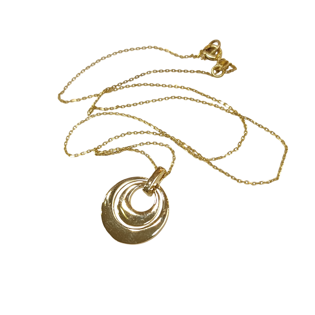 Çİft Hilal Kolye 14 Ayar Altın