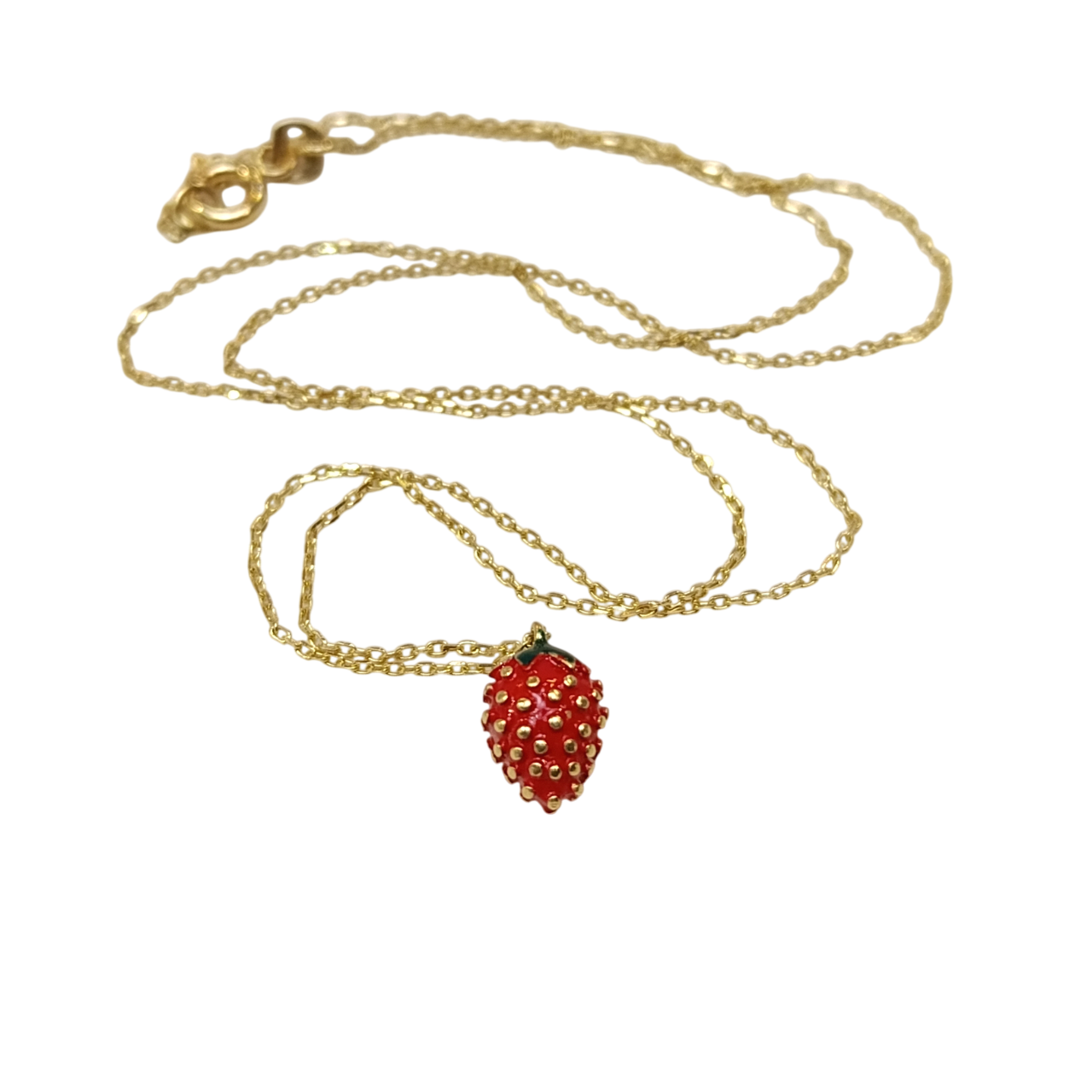 Çilek Kolye 14 Ayar Altın  HD VİDEOLU