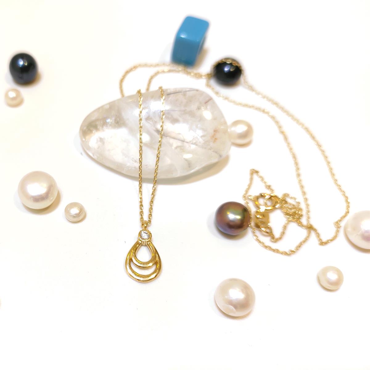 Damla Kolye 14 Ayar Altın  HD VİDEOLU