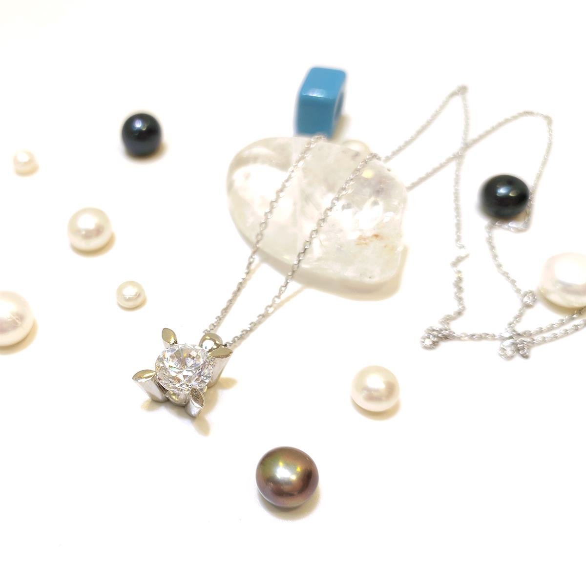 Extra Büyük Tek Taş Kolye 14 Ayar Altın  HD VİDEOLU