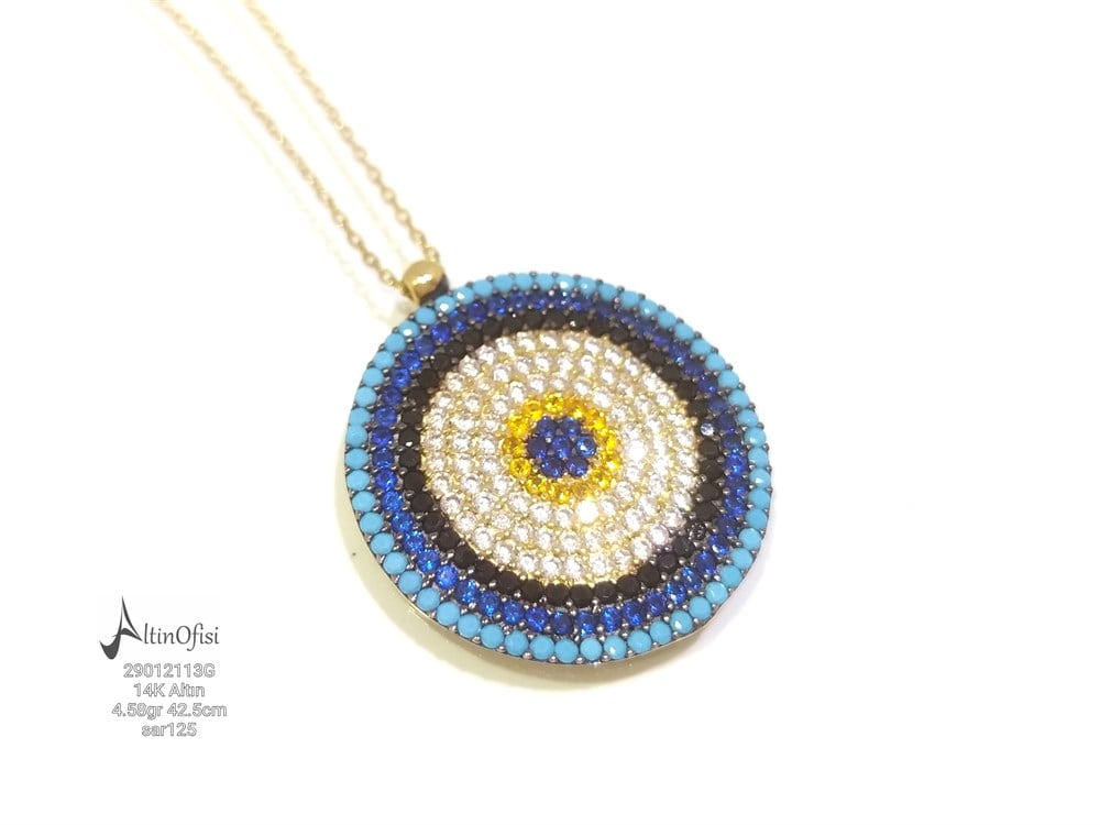 Göz Kolye 14 AyAr Altın