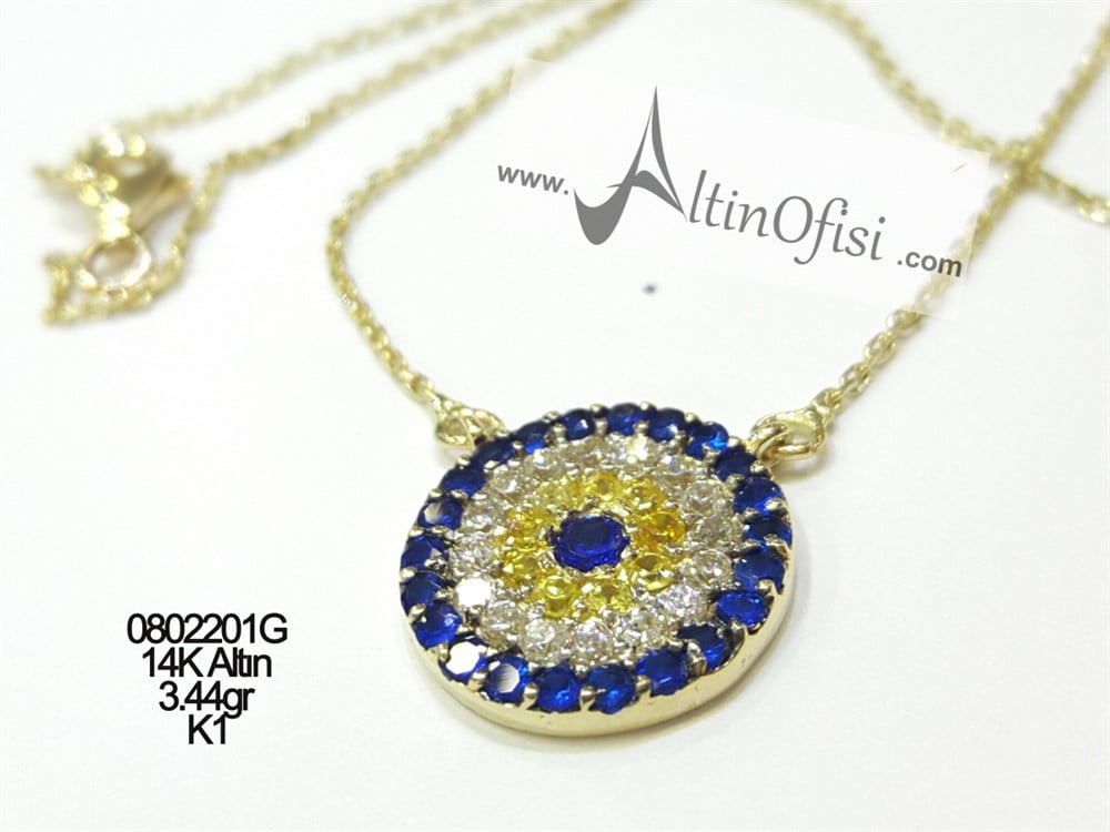 Göz Kolye 14 Ayar Altın