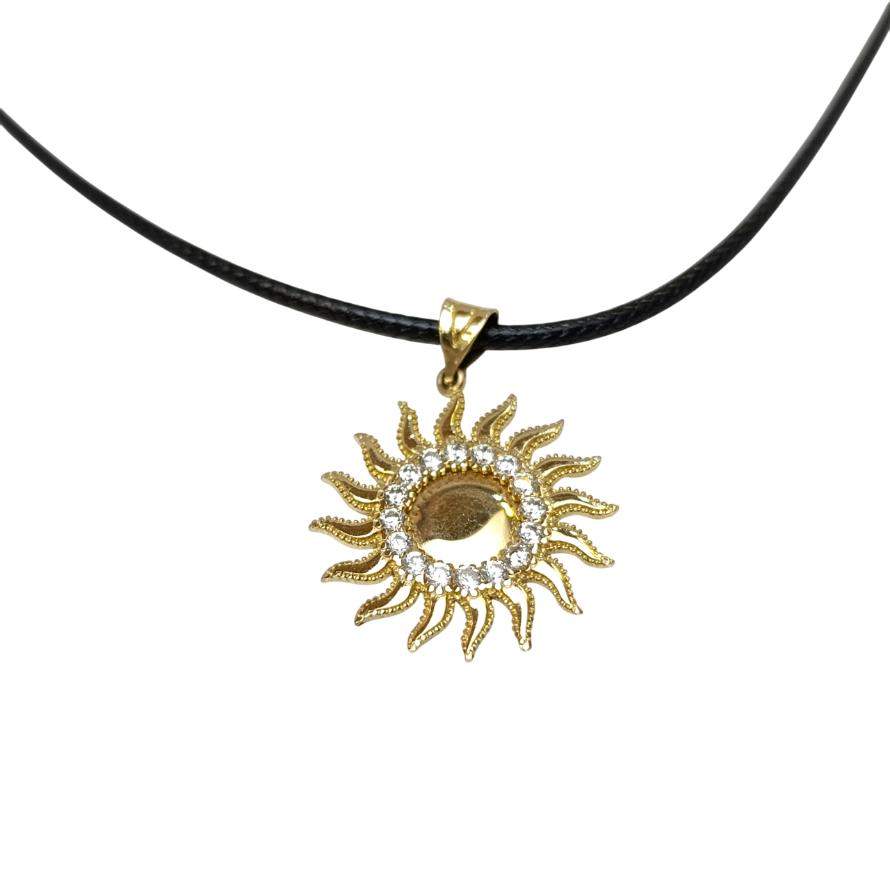 Güneş Kolye 14 Ayar Altın HD VİDEOLU