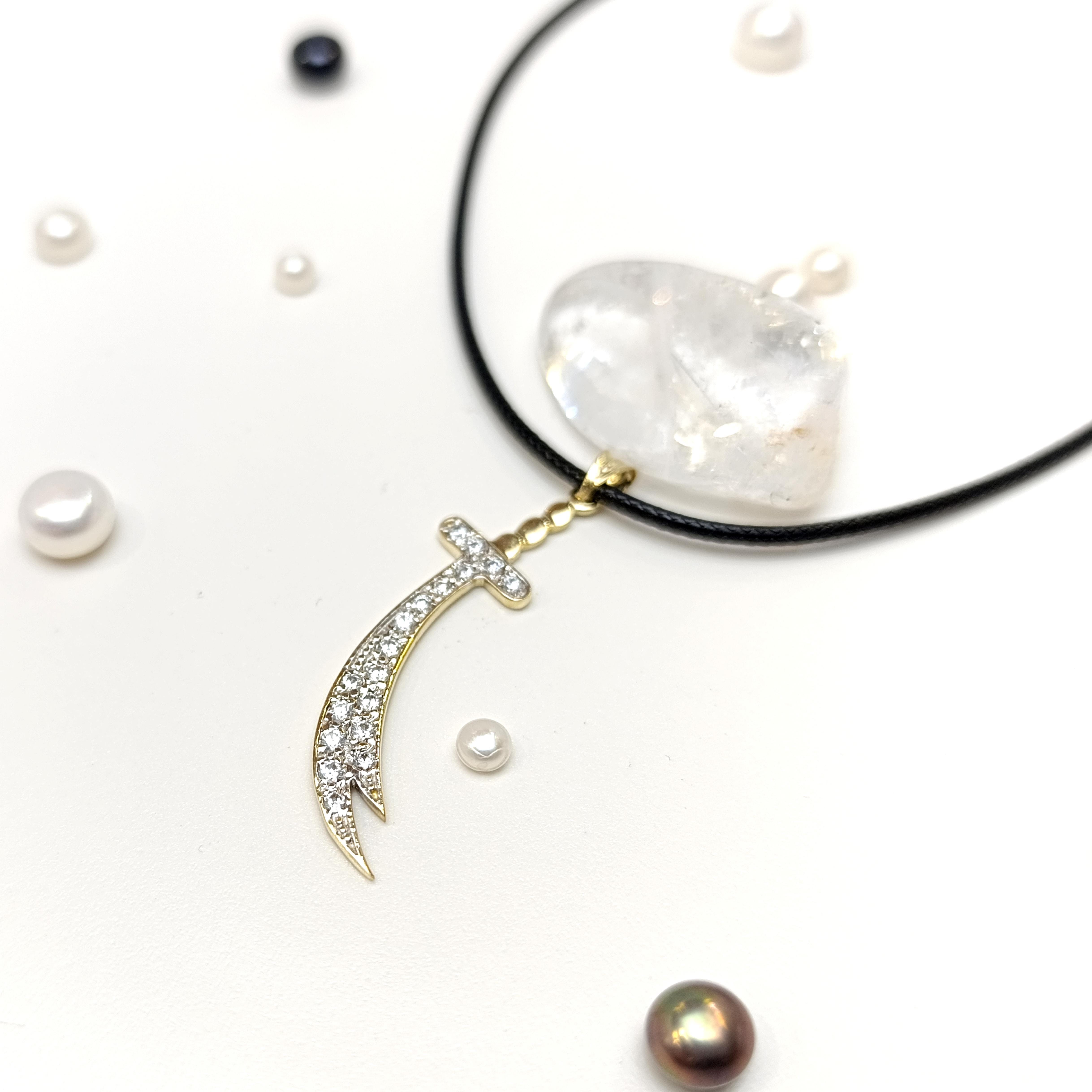 HZ. Ali'nin Kılıcı Zülfikar Kolye 14 Ayar Altın HD VİDEOLU