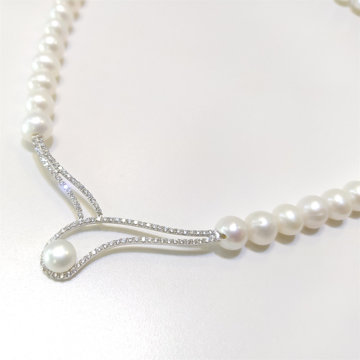 İnci Gerdanlık Kolye 14 Ayar Altın