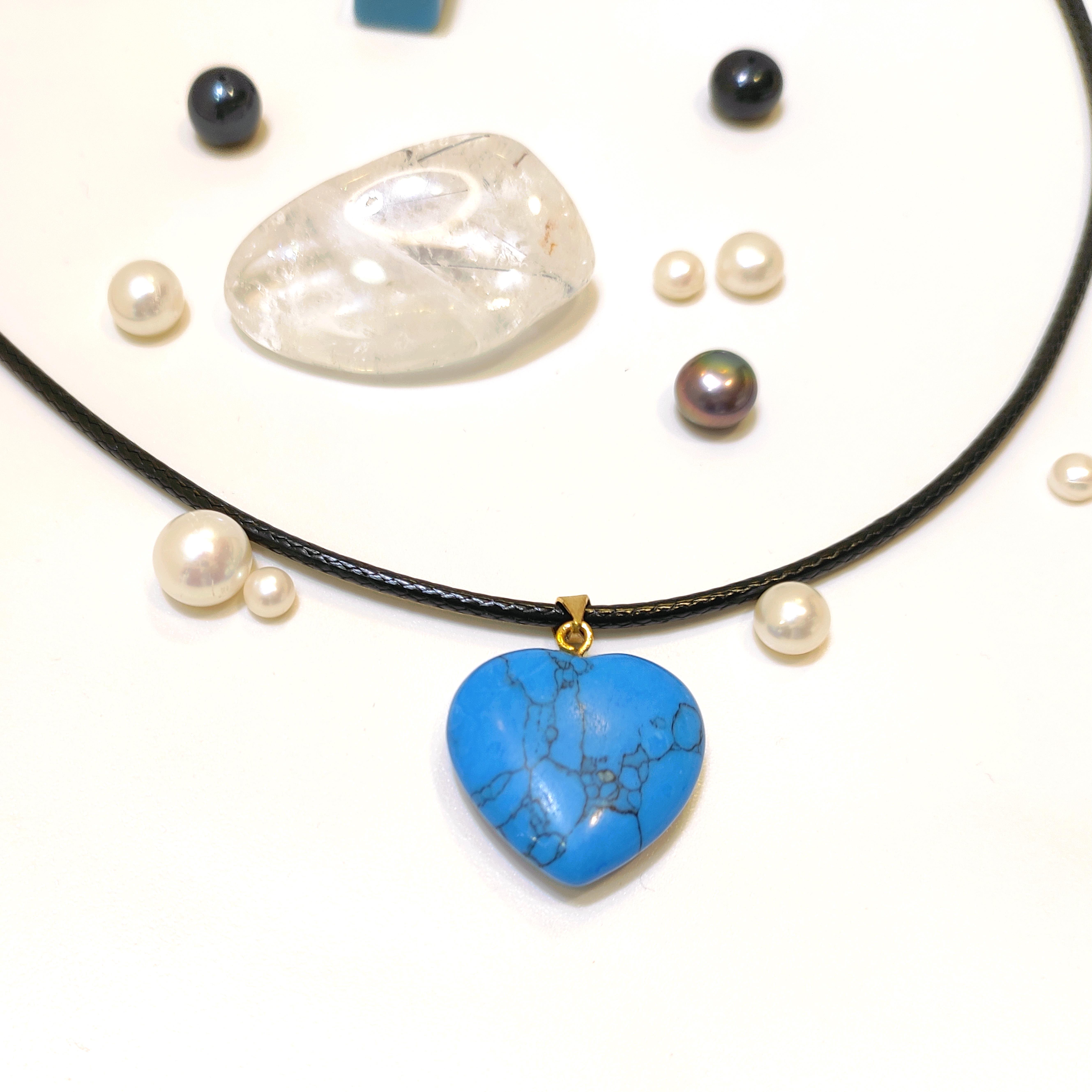 Kalpli Firuze Turkuaz Kolye 14 Ayar Altın  HD VİDEOLU