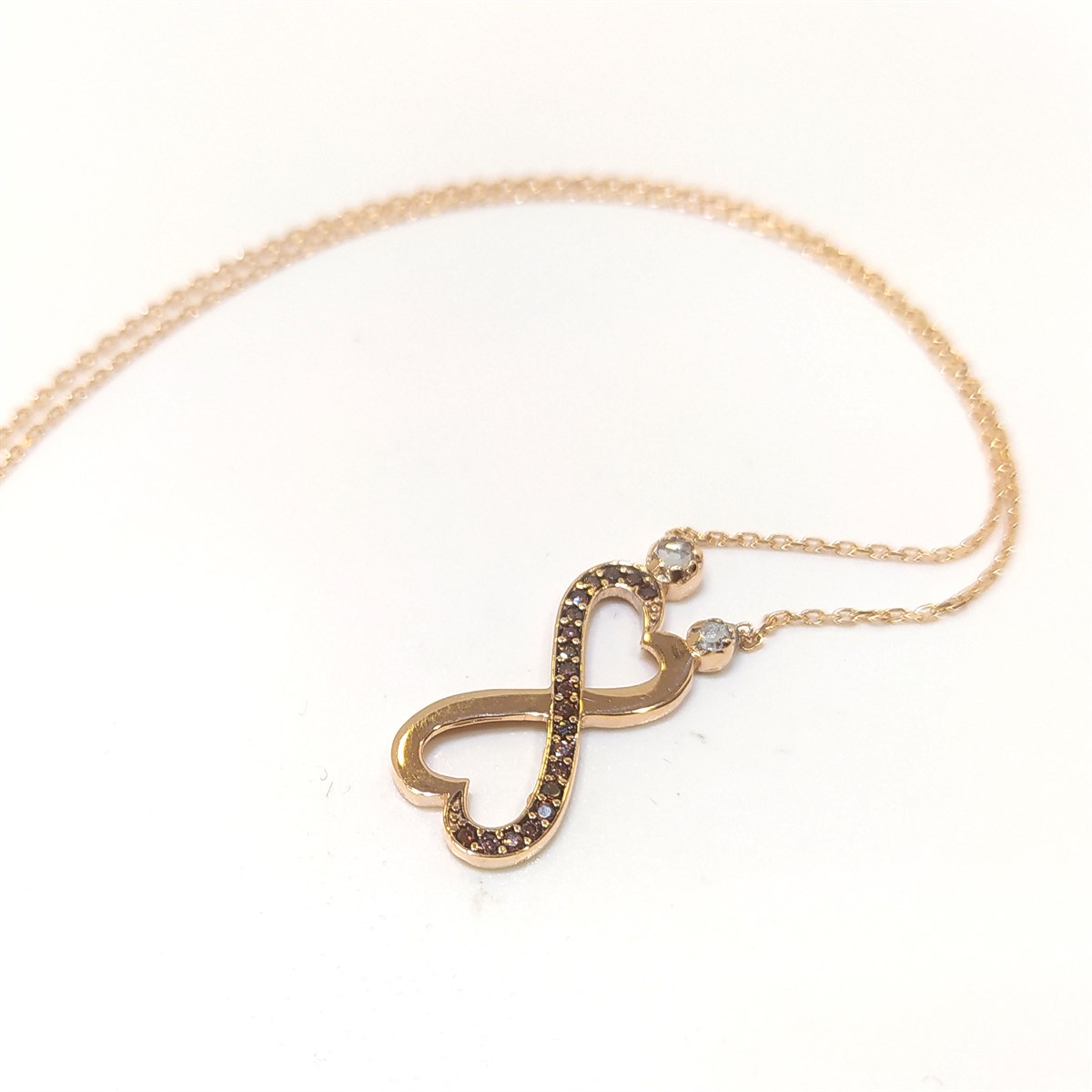 Kalpli Sonsuzluk Kolye 14 Ayar Altın 