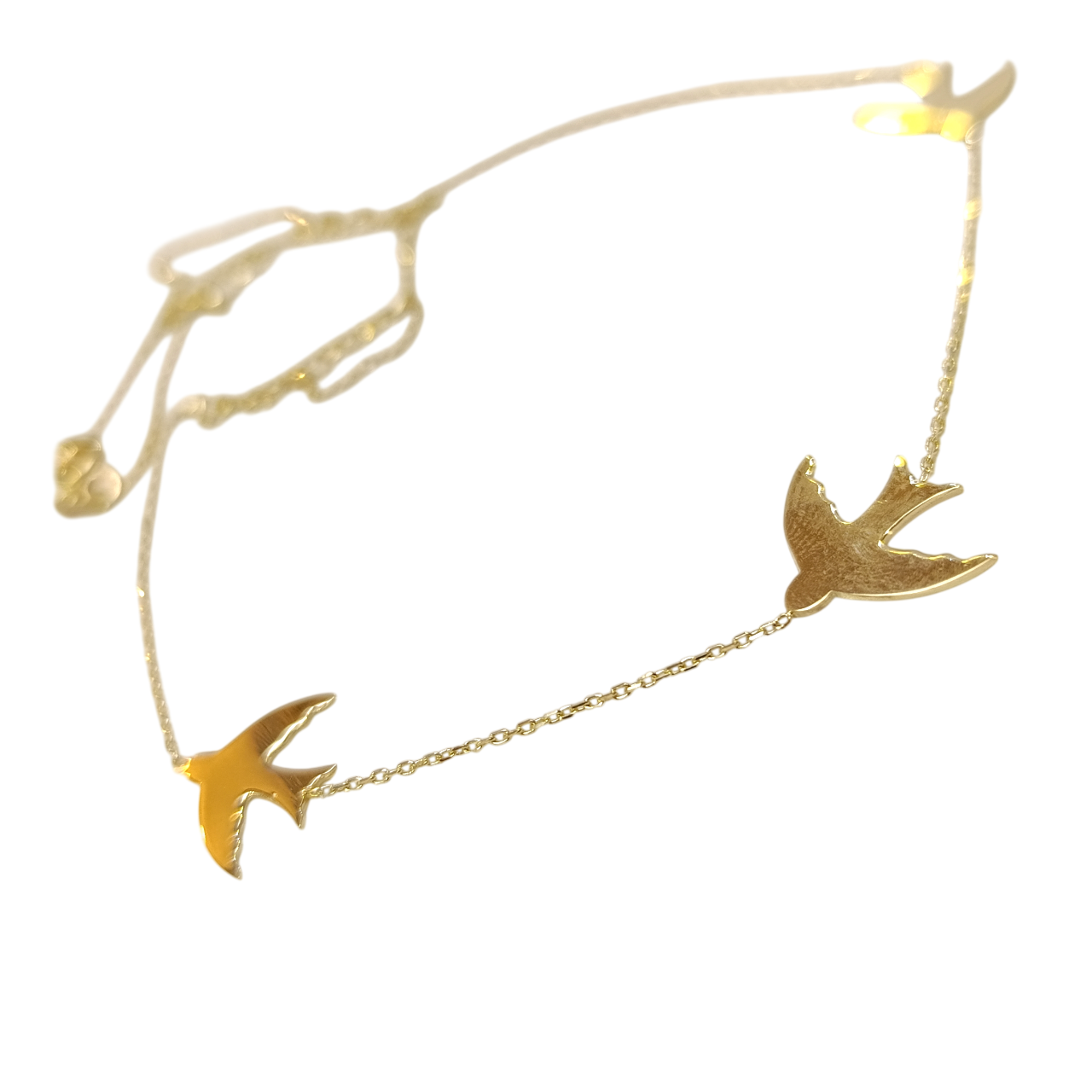 Kırlangıç Kolye 14 Ayar Altın  HD VİDEOLU