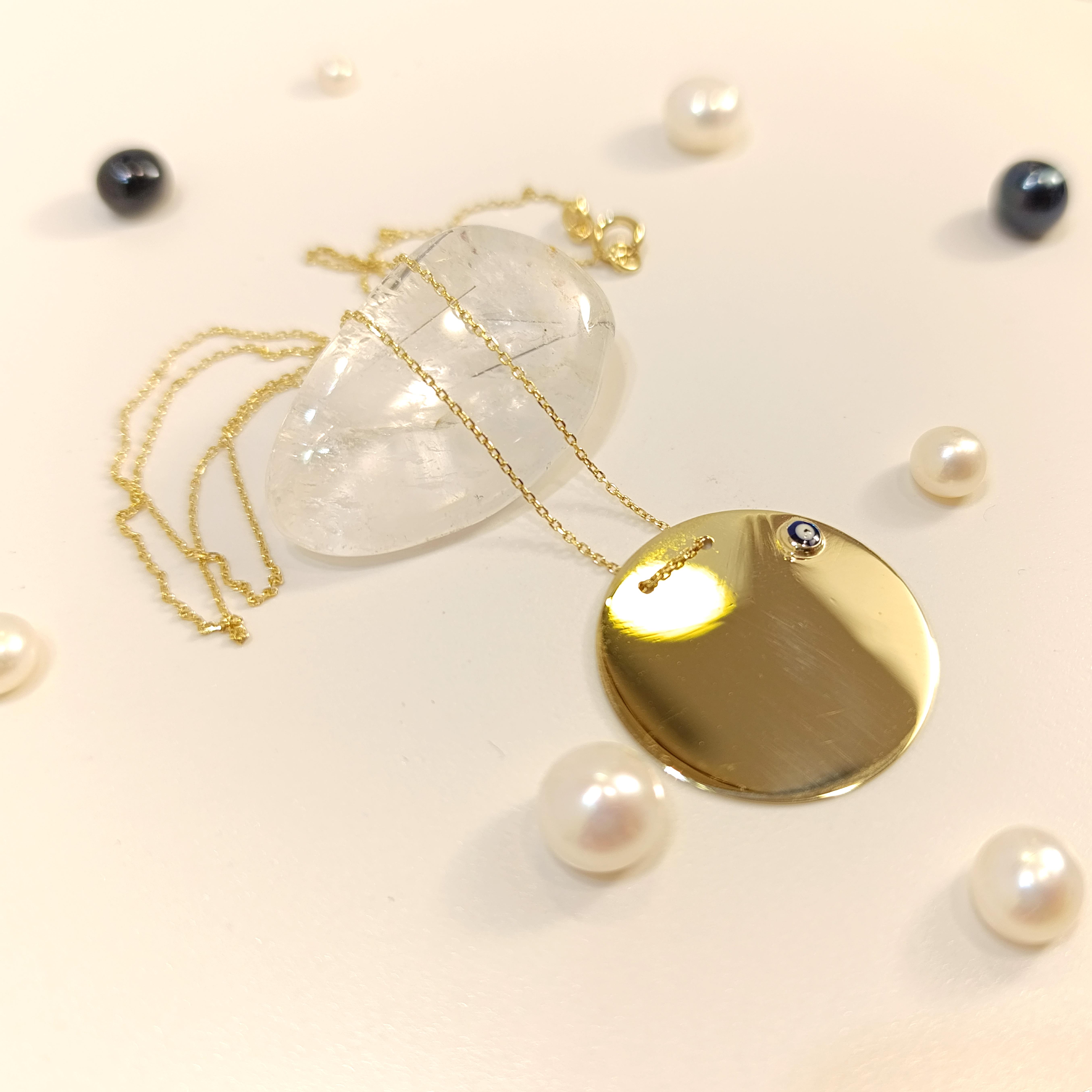 Levha Kolye 14 Ayar  Altın HD VİDEOLU