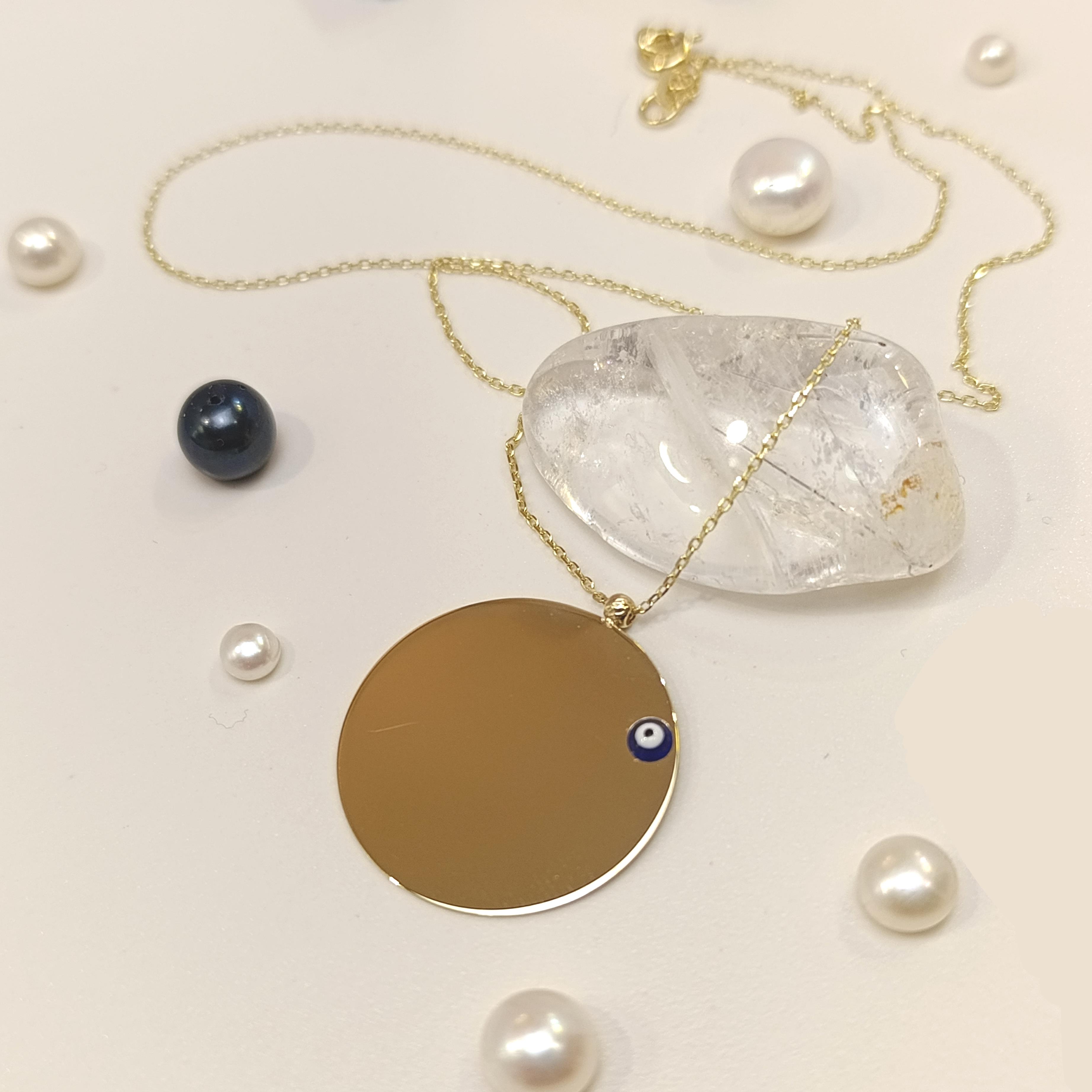 Levha Kolye 14 Ayar Altın HD VİDEOLU