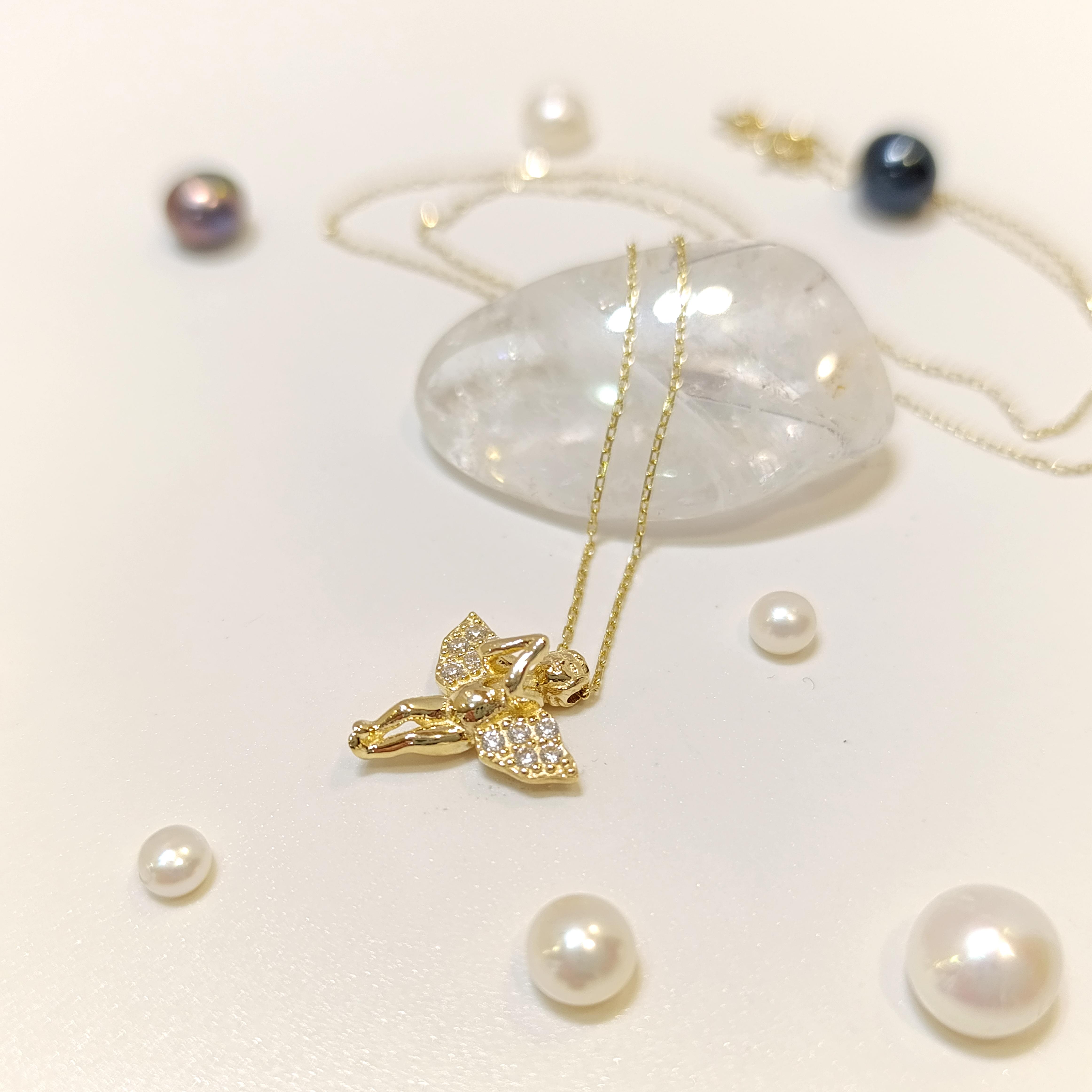 Melek Kolye 14 Ayar  Altın HD VİDEOLU