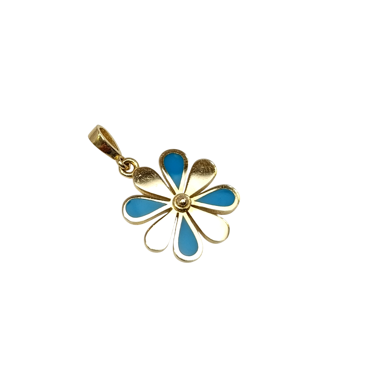 Mineli Çiçek Kolye 14 Ayar Altın HD VİDEOLU