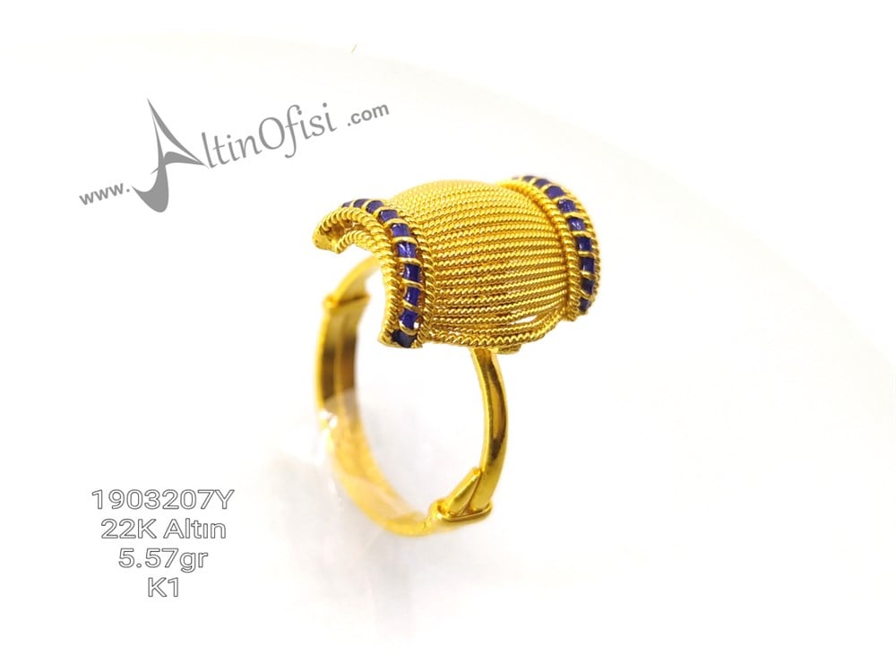 Mineli Yüzük 22 Ayar Altın