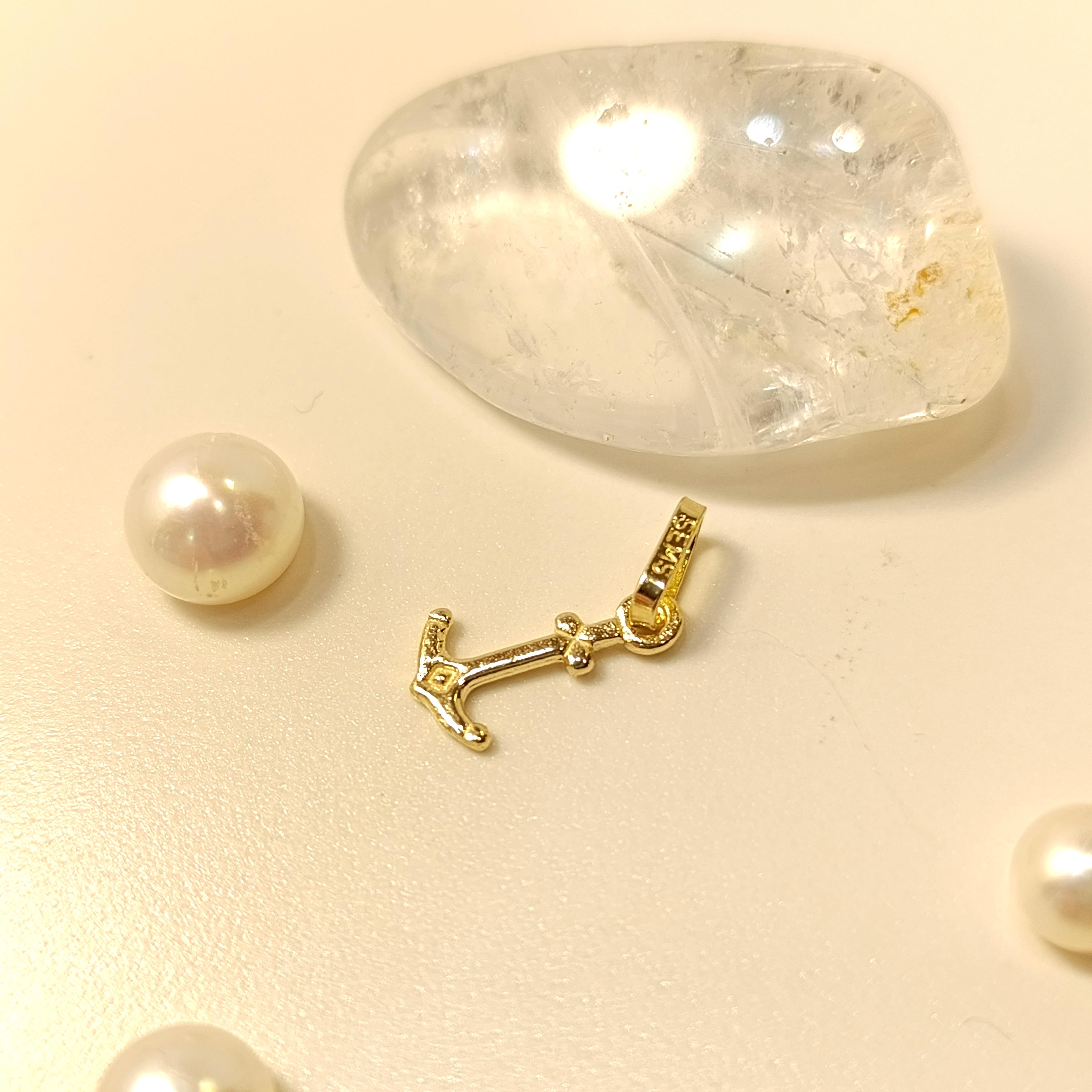 Mini Çapa Kolye 14 Ayar  Altın HD VİDEOLU