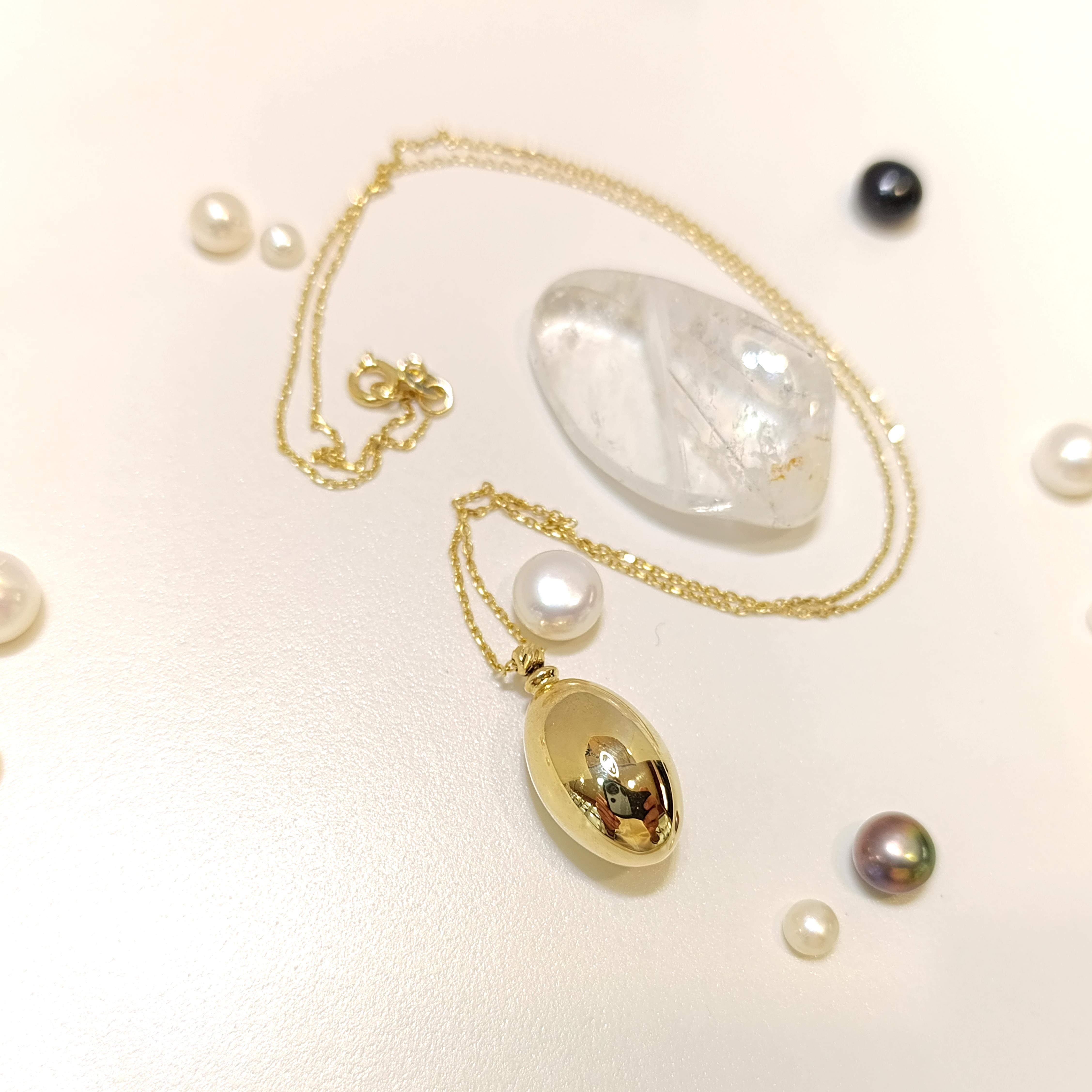 Ovala Kolye 14 Ayar Altın HD VİDEOLU