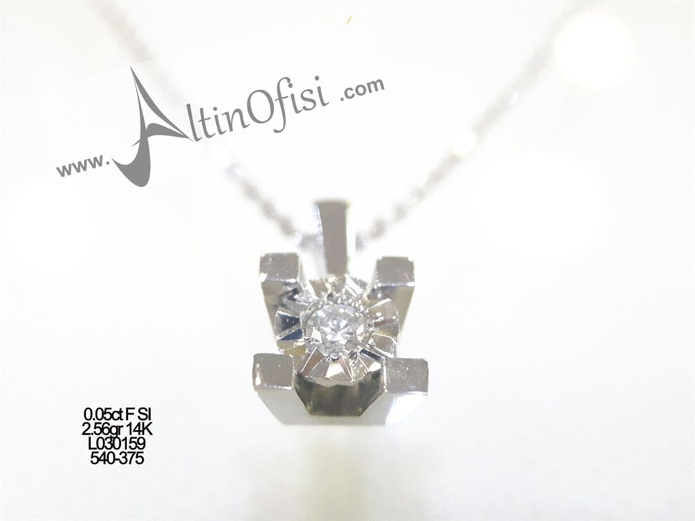 Pırlanta Taşlı Kolye 0,05ct F SI 2,56gr 14K Altın