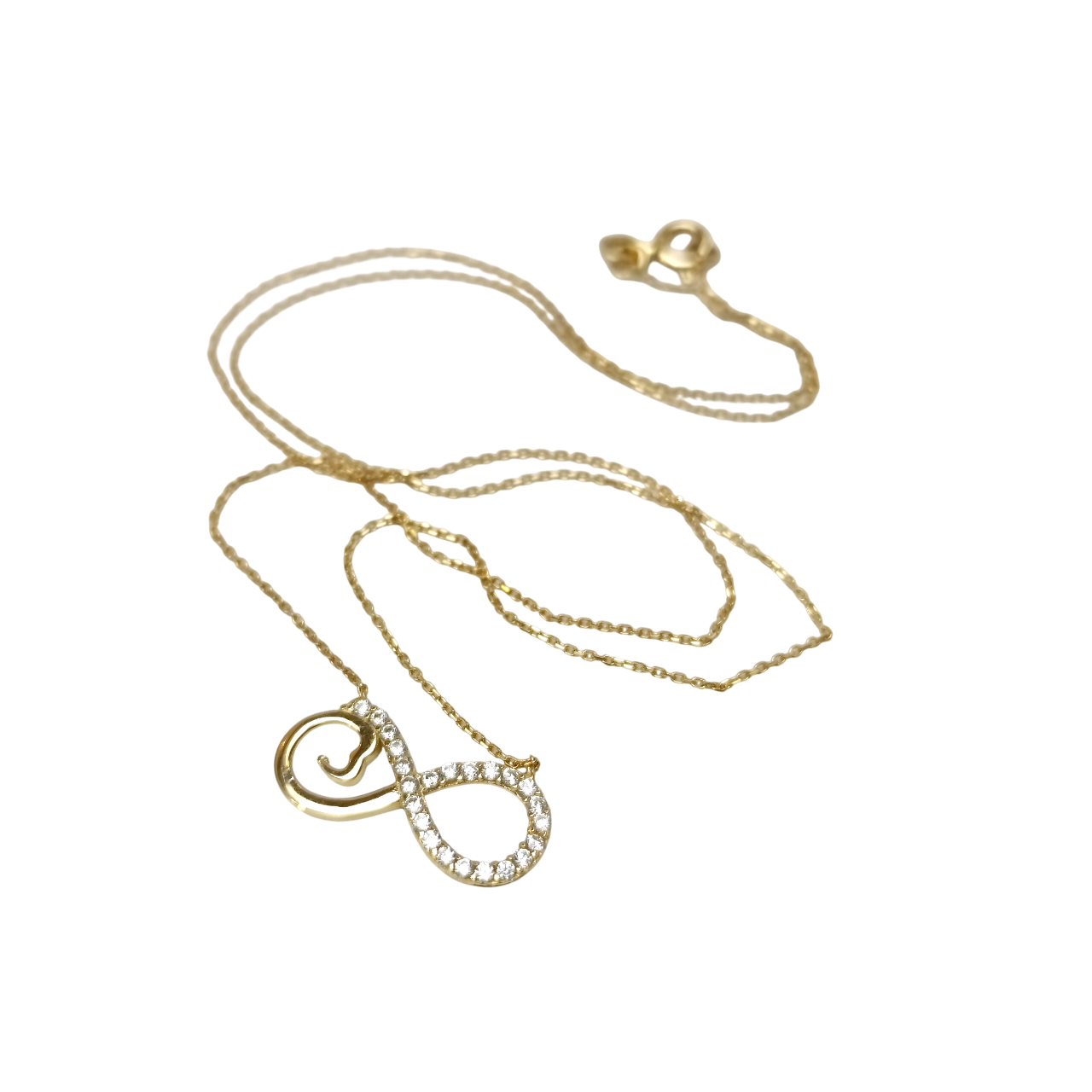 Sonsuzluk Kolye 14 Ayar Altın HD VİDEOLU