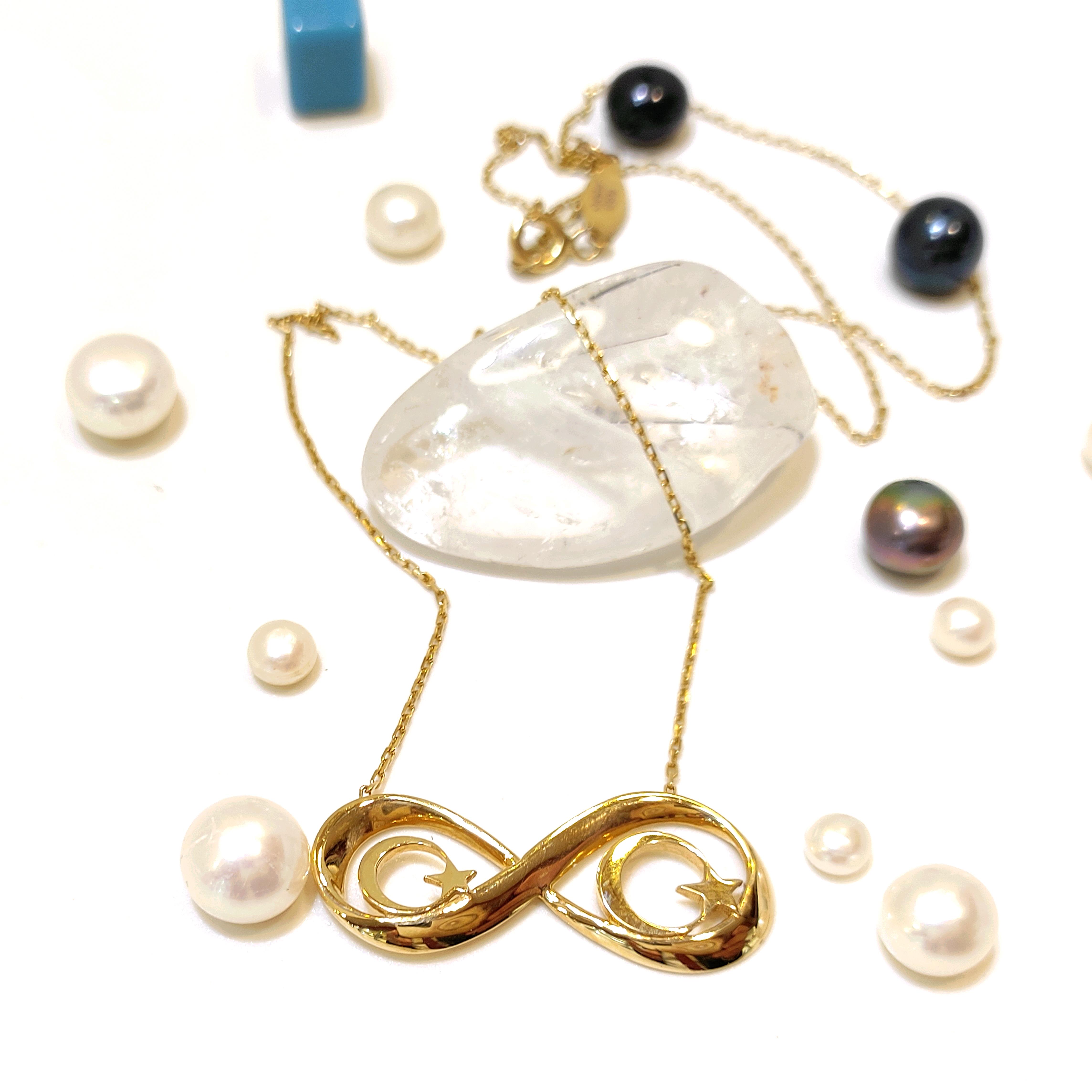 Sosuza Kadar Ay Yıldız Kolye 14 Ayar Altın  HD VİDEOLU