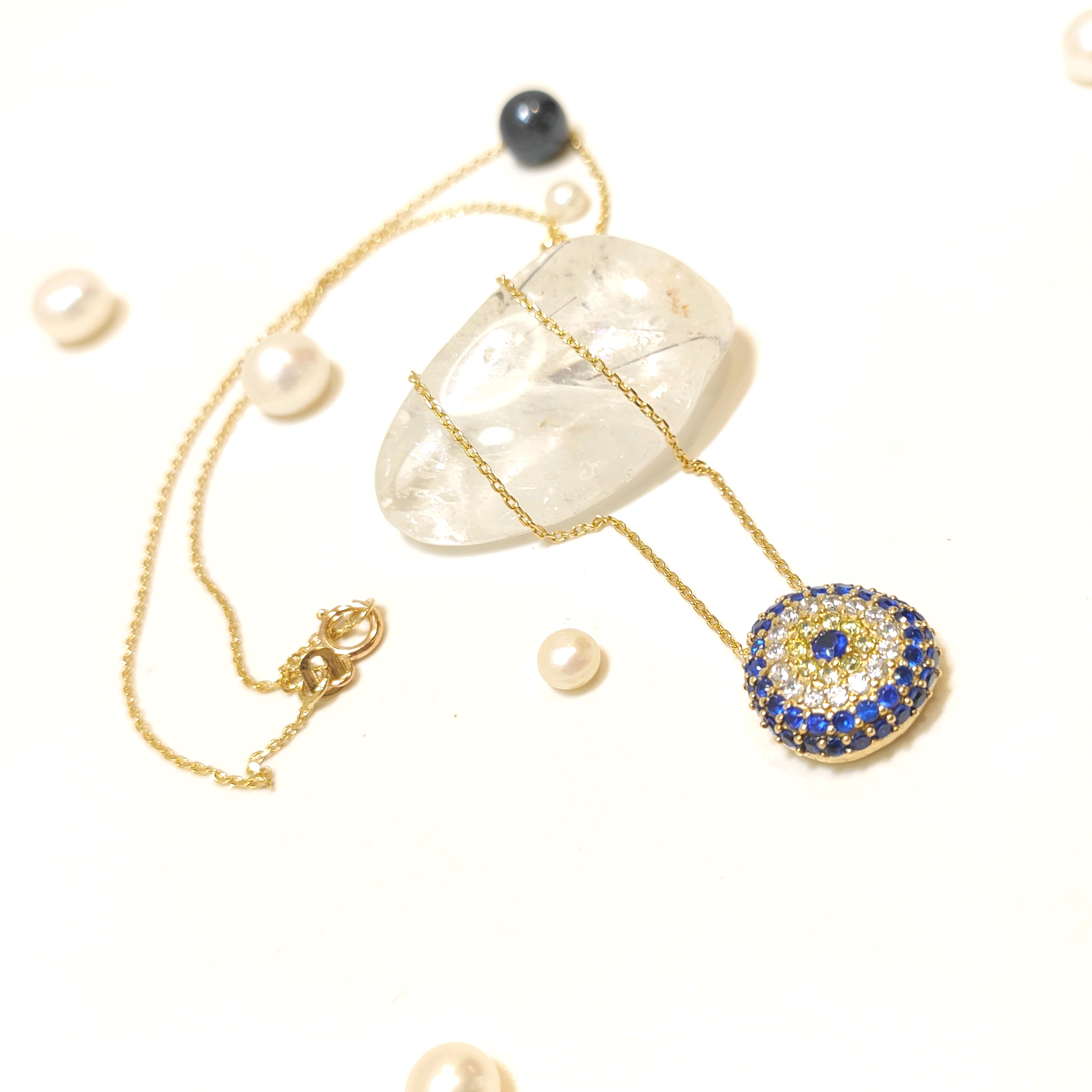 Sosyete Göz Kolye 14 Ayar Altın  HD VİDEOLU