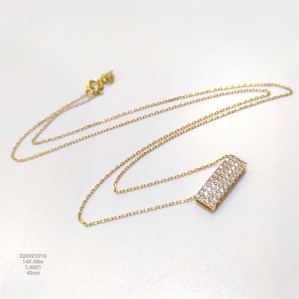 Su Yolu Kolye 14 Ayar Altın