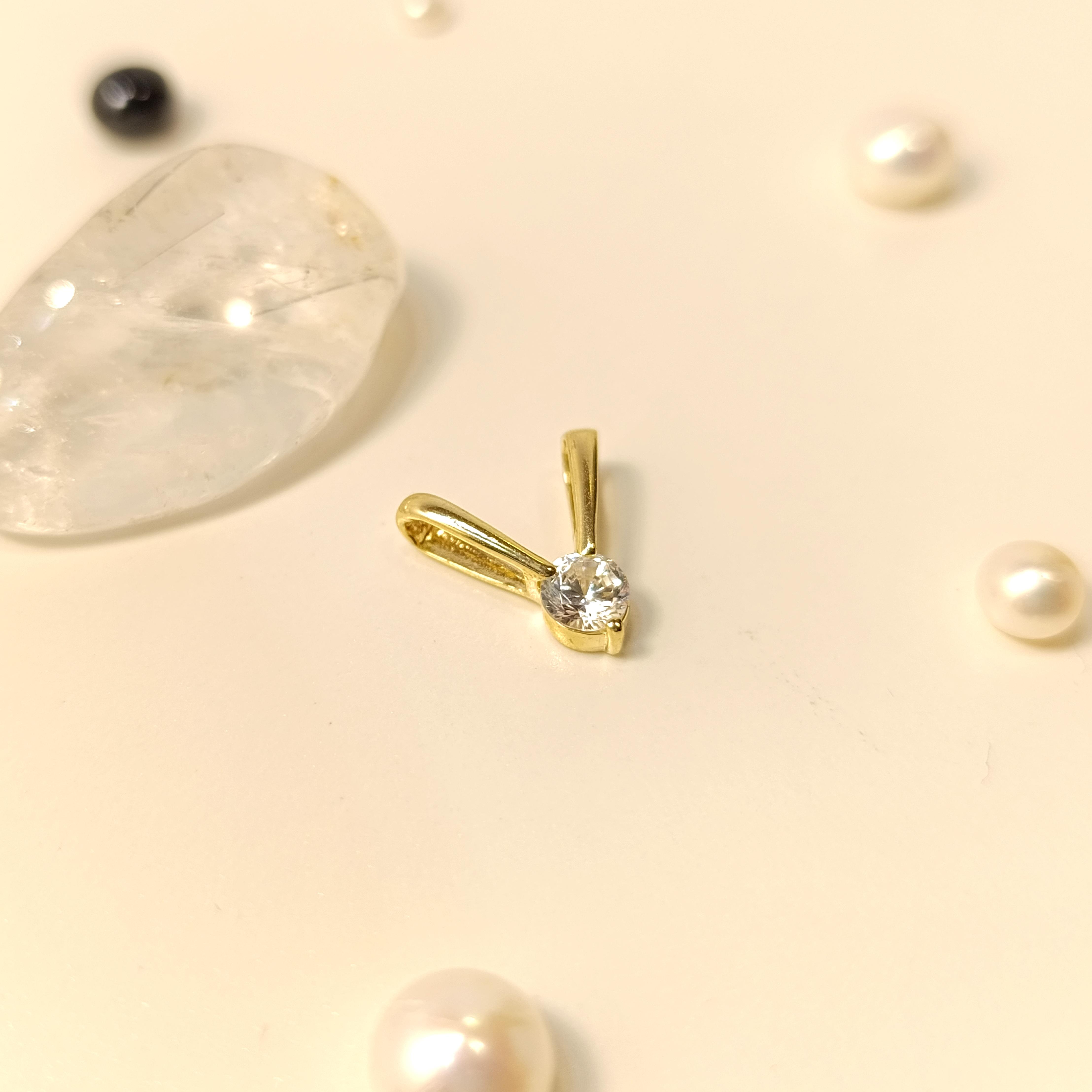 Taş  Kolye 14 Ayar  Altın HD VİDEOLU