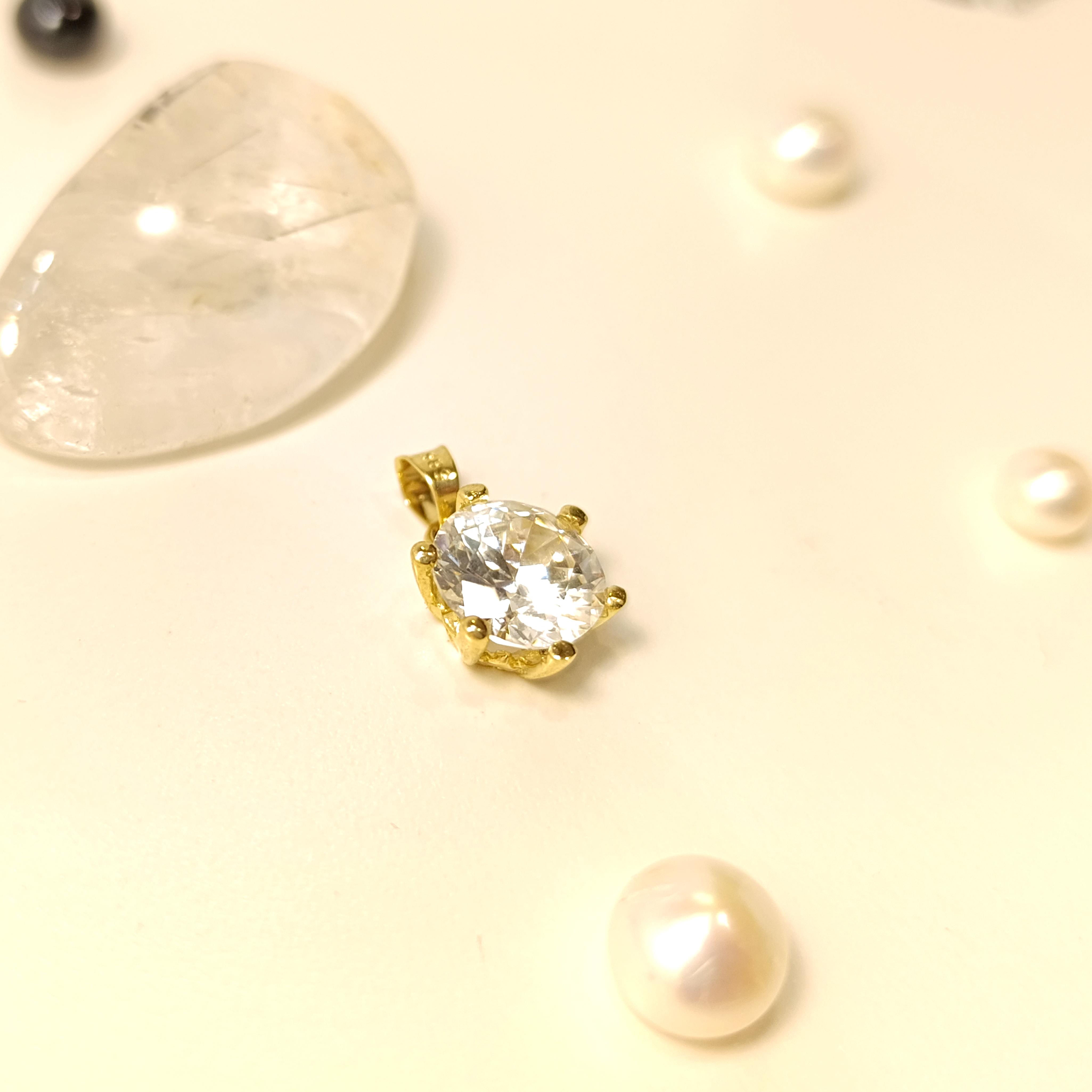 Taş  Kolye 14 Ayar  Altın HD VİDEOLU