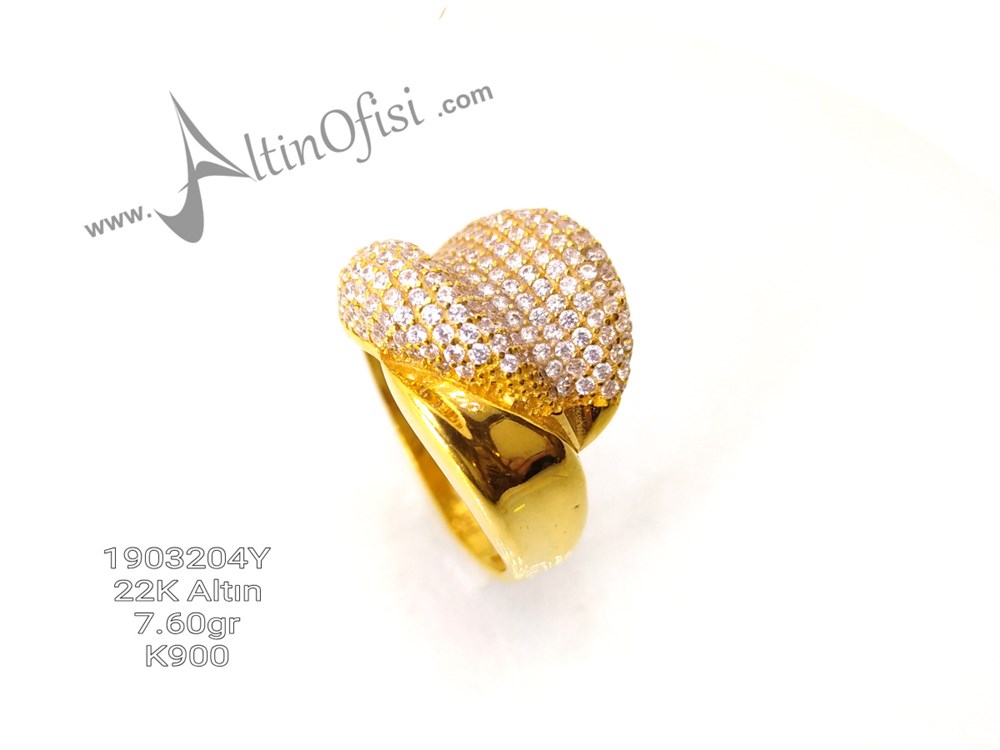 Taşlı Yüzük 22 Ayar Altın