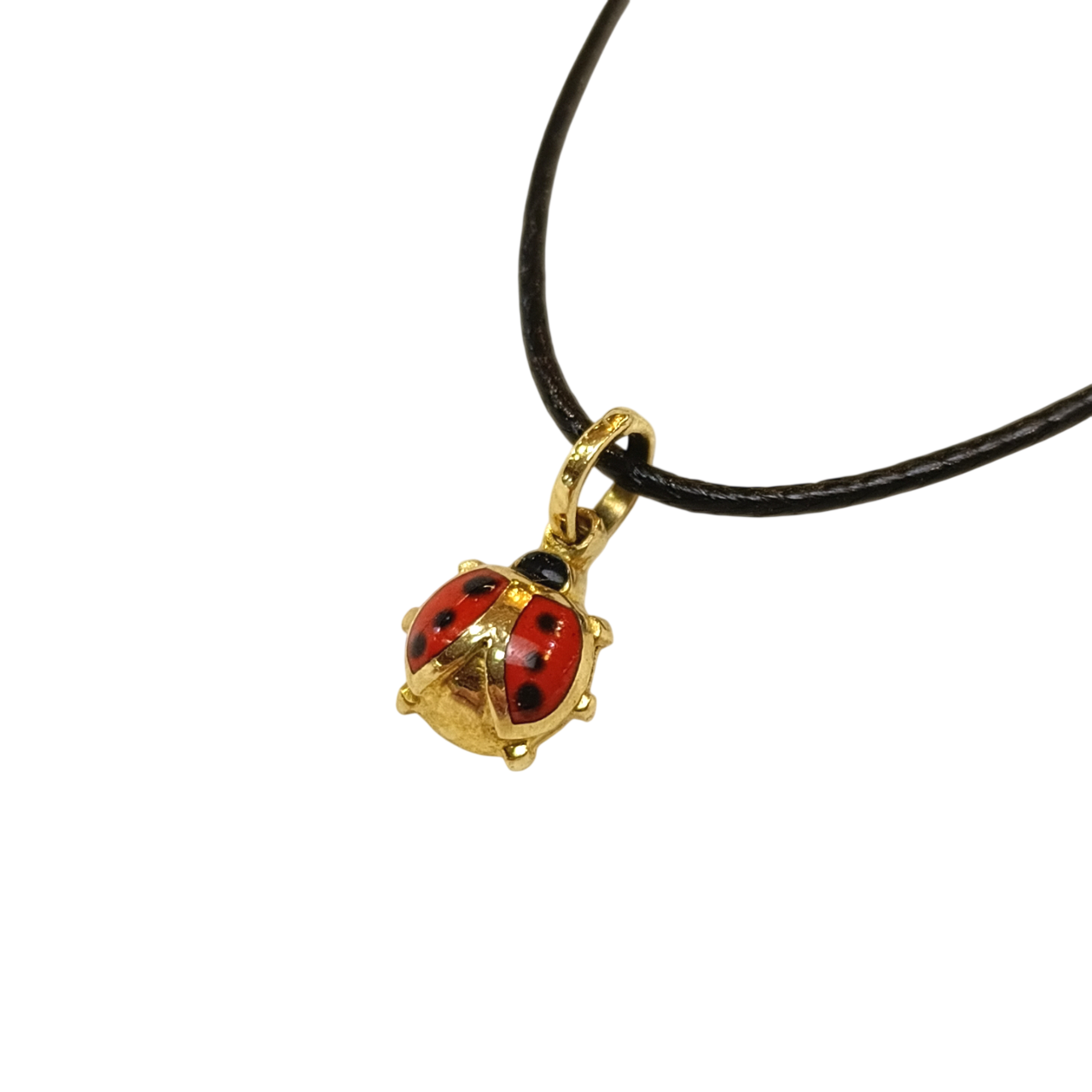 Uğur Böceği Kolye 14 Ayar Altın HD VİDEOLU