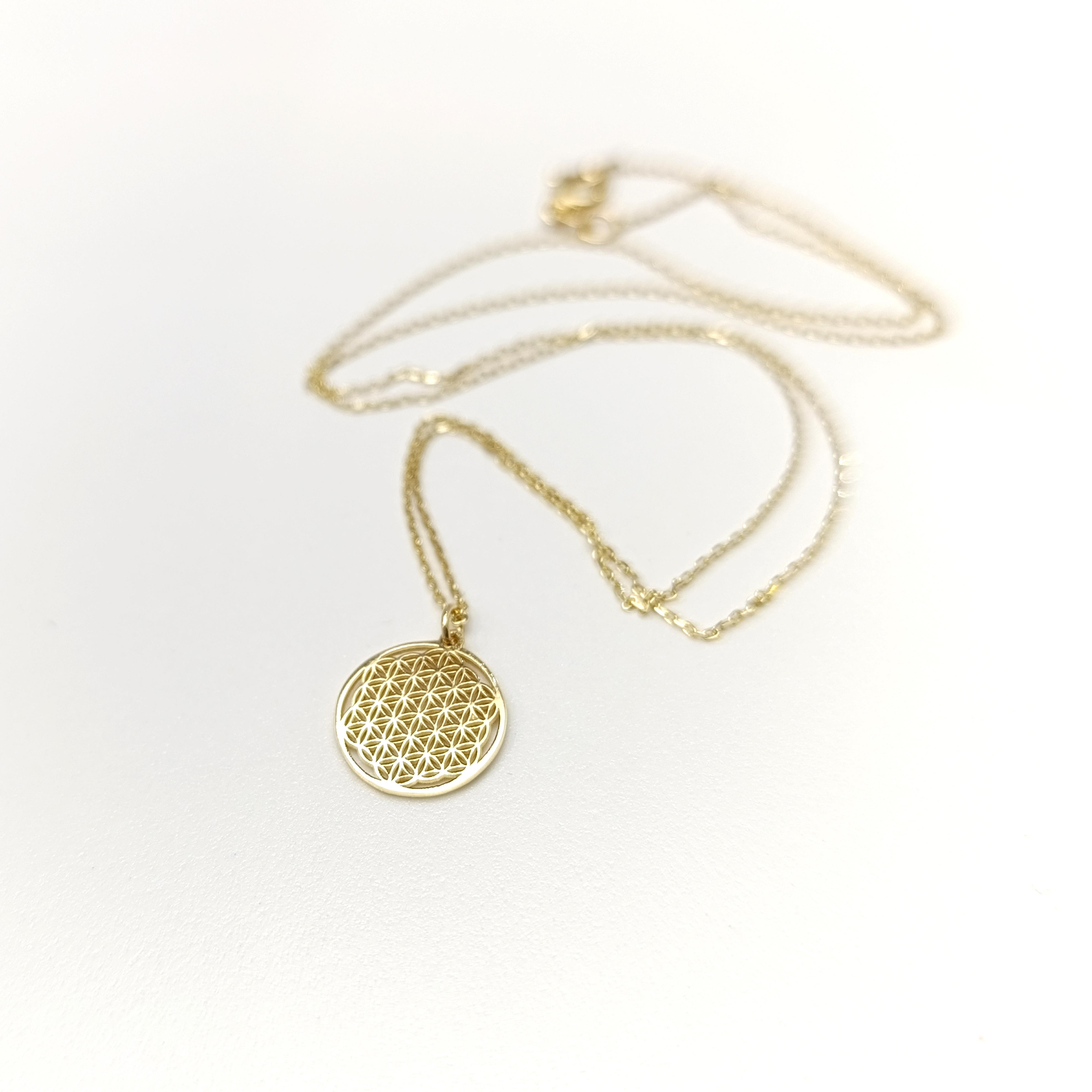 Yaşam Çiçeği Kolye 14 Ayar Altın HD VİDEOLU