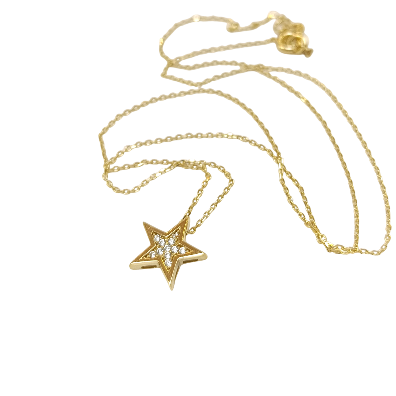 Yıldız Kolye 14 Ayar Altın  HD VİDEOLU