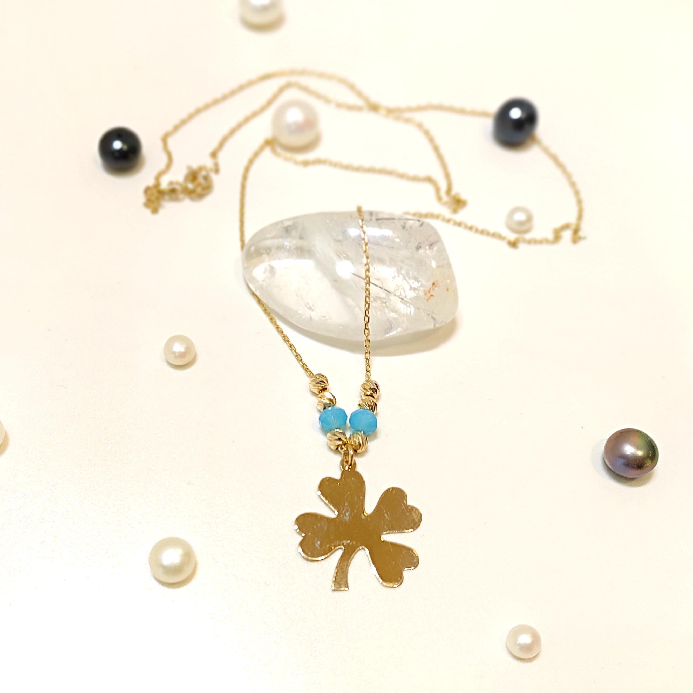 Yonca Kolye 14 Ayar Altın  HD VİDEOLU