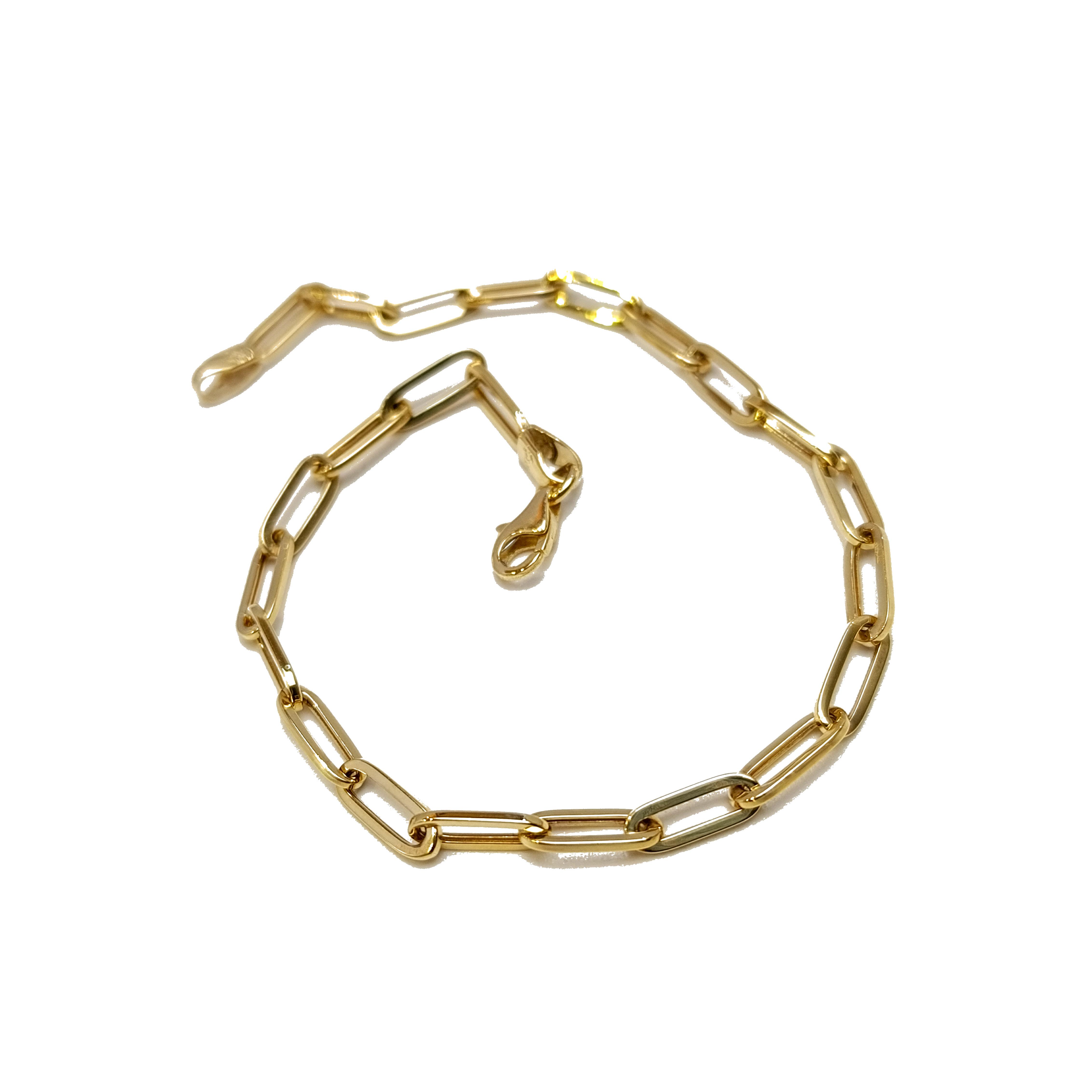 3.7mm Ataç Zincir Bileklik Künye 14 Ayar Altın HD VİDEOLU