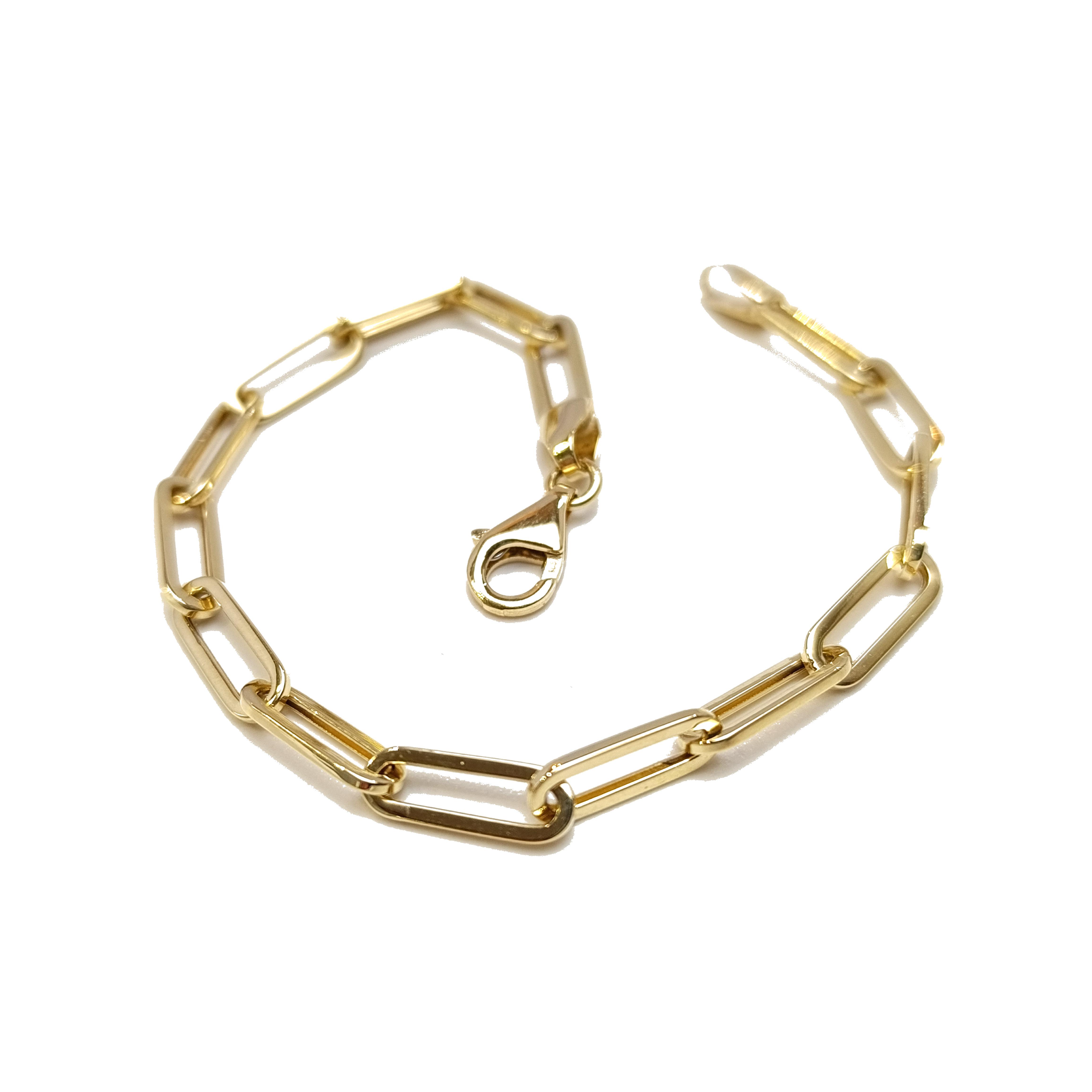 4.5mm Ataç Zincir Bileklik Künye 14 Ayar Altın HD VİDEOLU