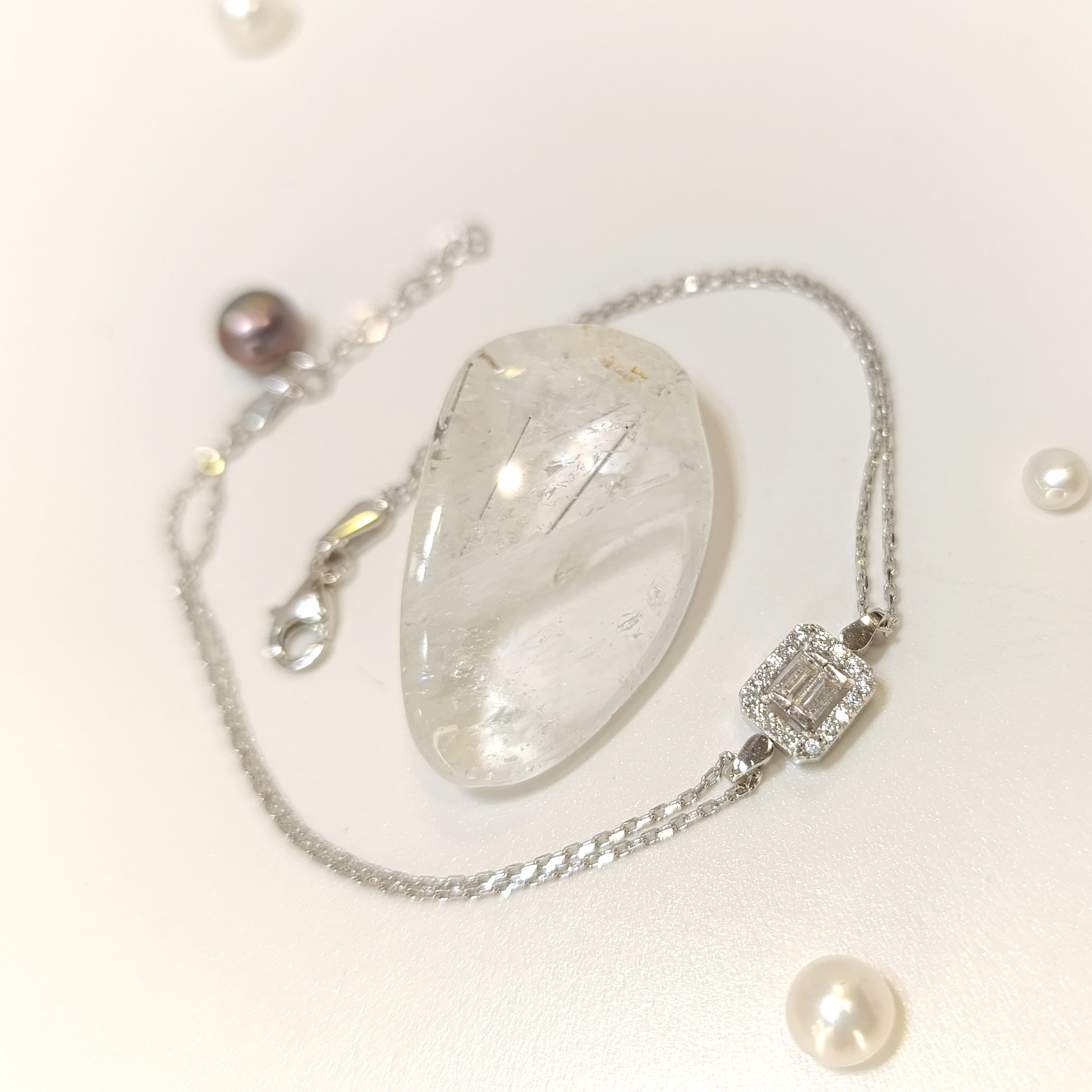 Baget Taşlı Bileklik Künye 14 Ayar Altın HD VİDEOLU