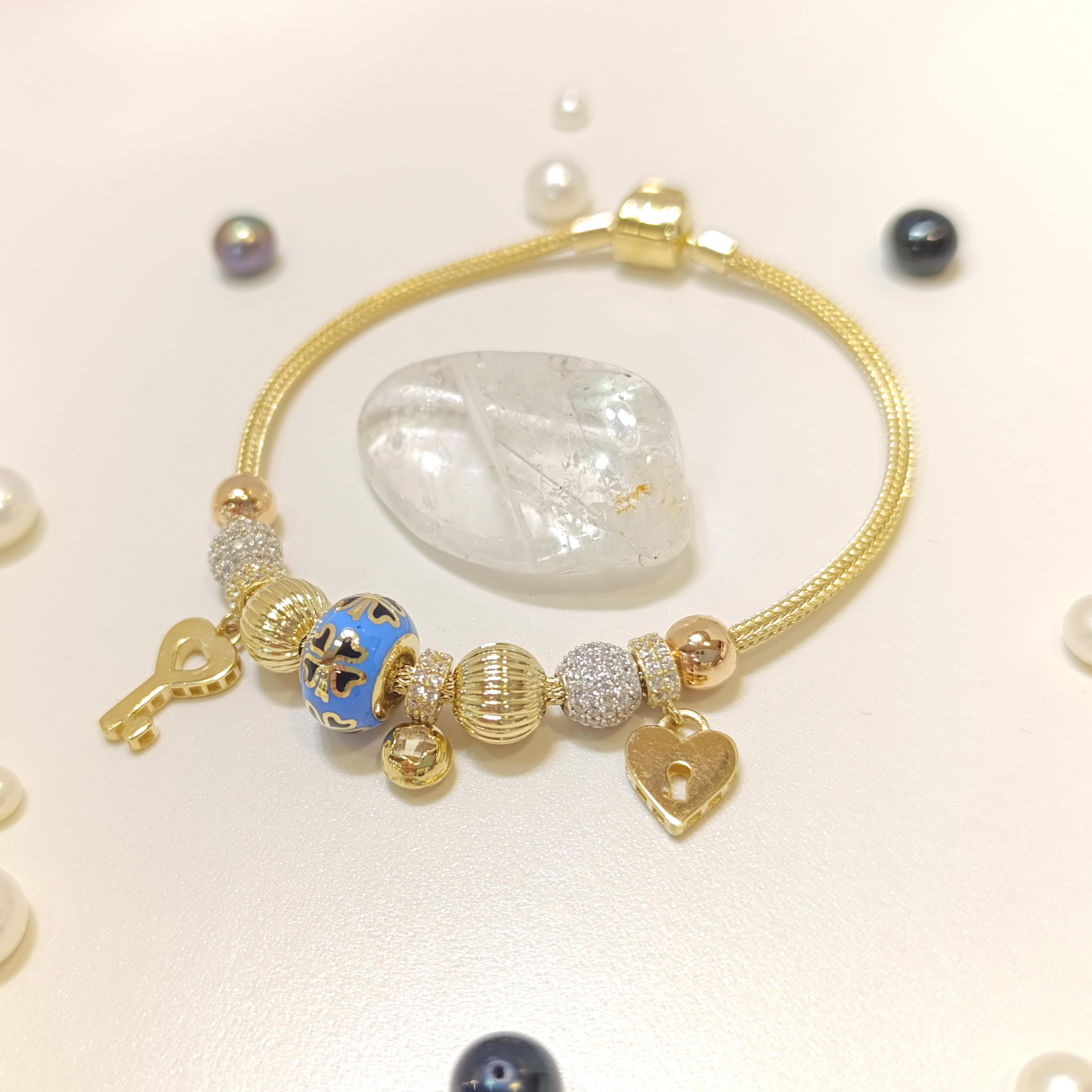 Çaharm Şans Bileklik Künye 14 Ayar Altın HD VİDEOLU