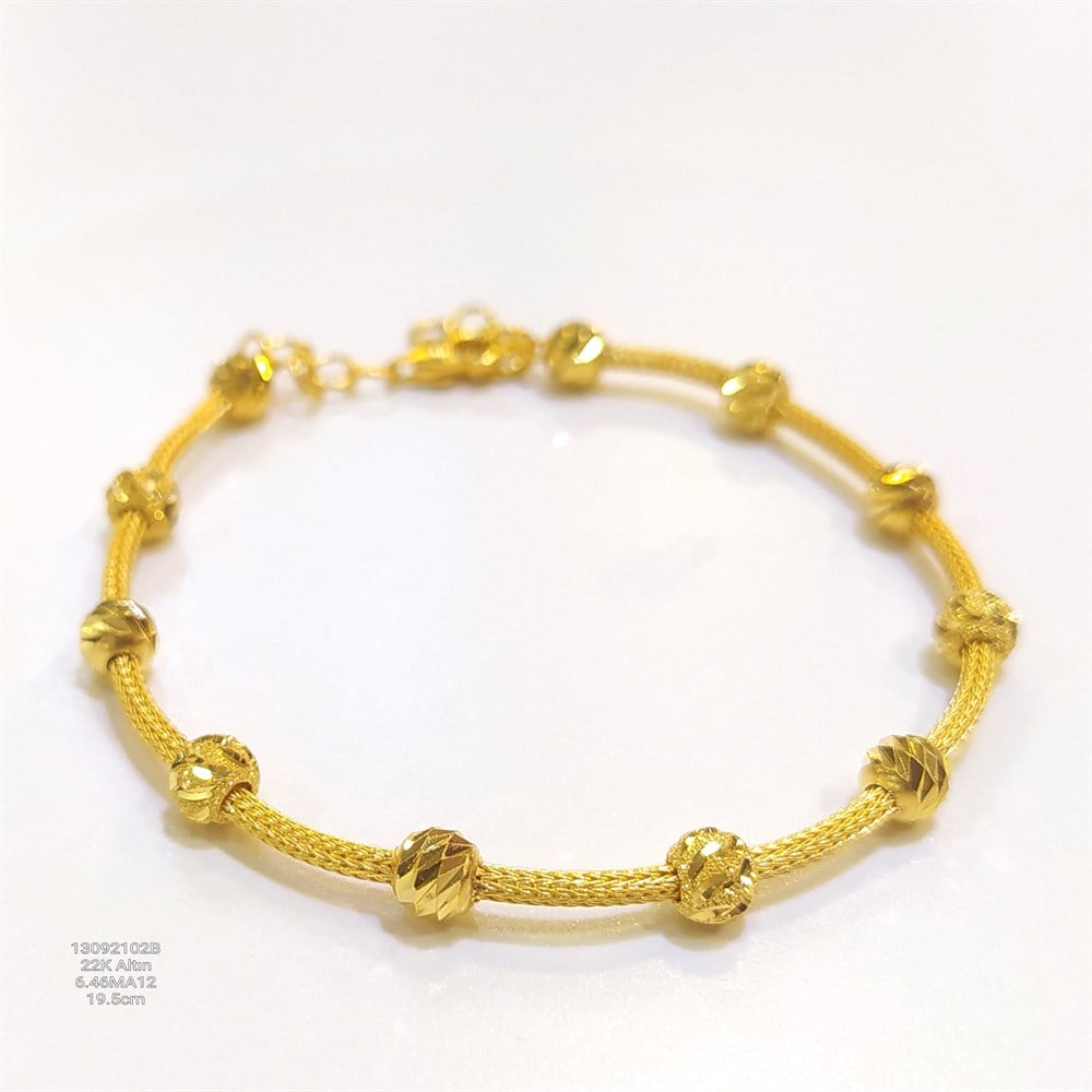 Dorika Toplu Bileklik Künye 22 Ayar Altın EXTRA KALIN BOY