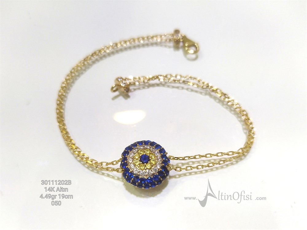 Göz Bileklik 14 Ayar Altın