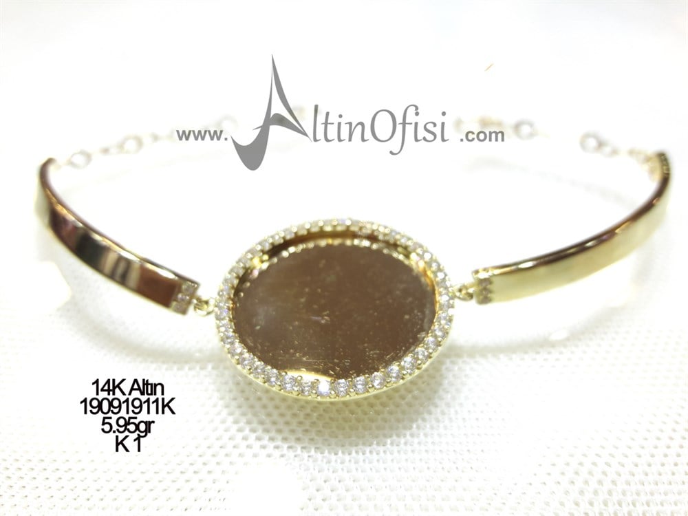 Levha Bileklik 14 Ayar Altın