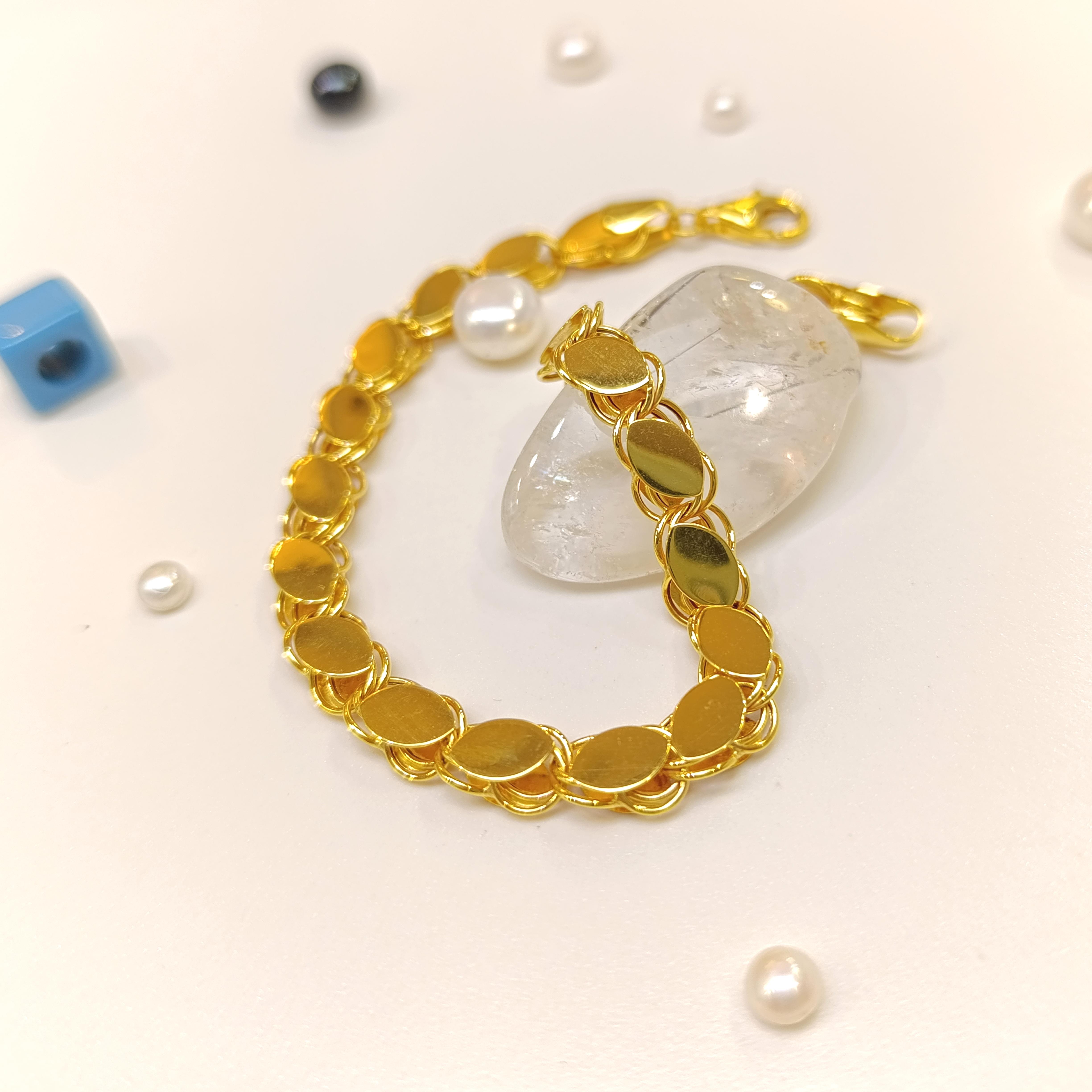 Pullu Zincir Bileklik Künye 14 Ayar Altın HD VİDEOLU