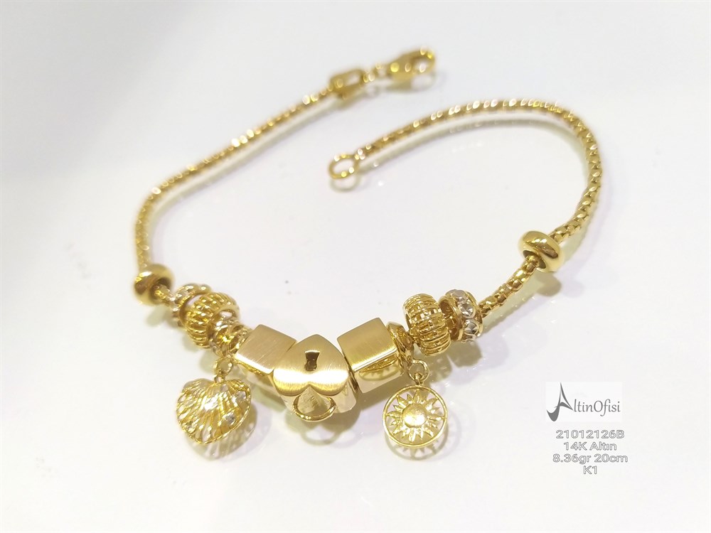 Şans Bileklik 14 Ayar Altın