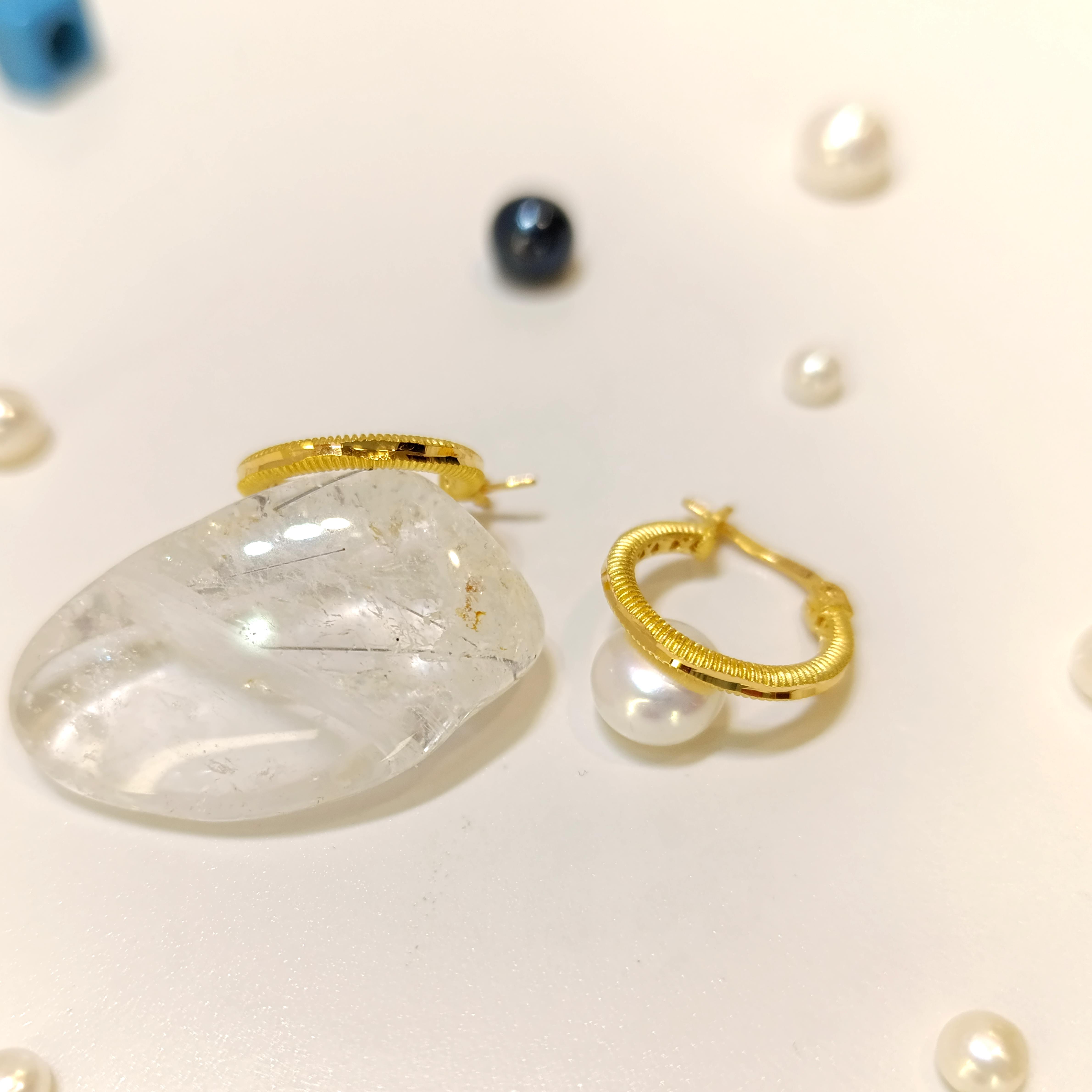 Oluklu Ajda Halka Küpe 22 Ayar Altın HD VİDEOLU