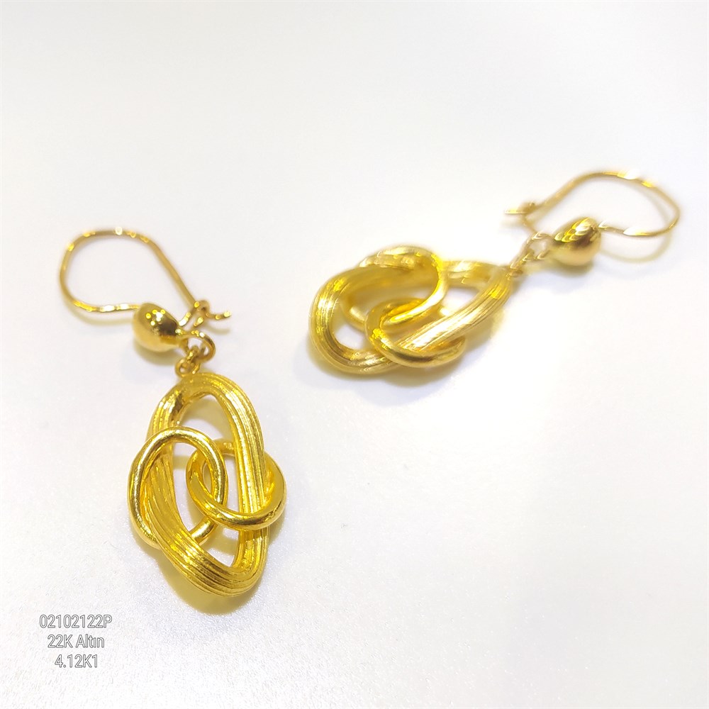 Sallanan Küpe 22 Ayar Altın