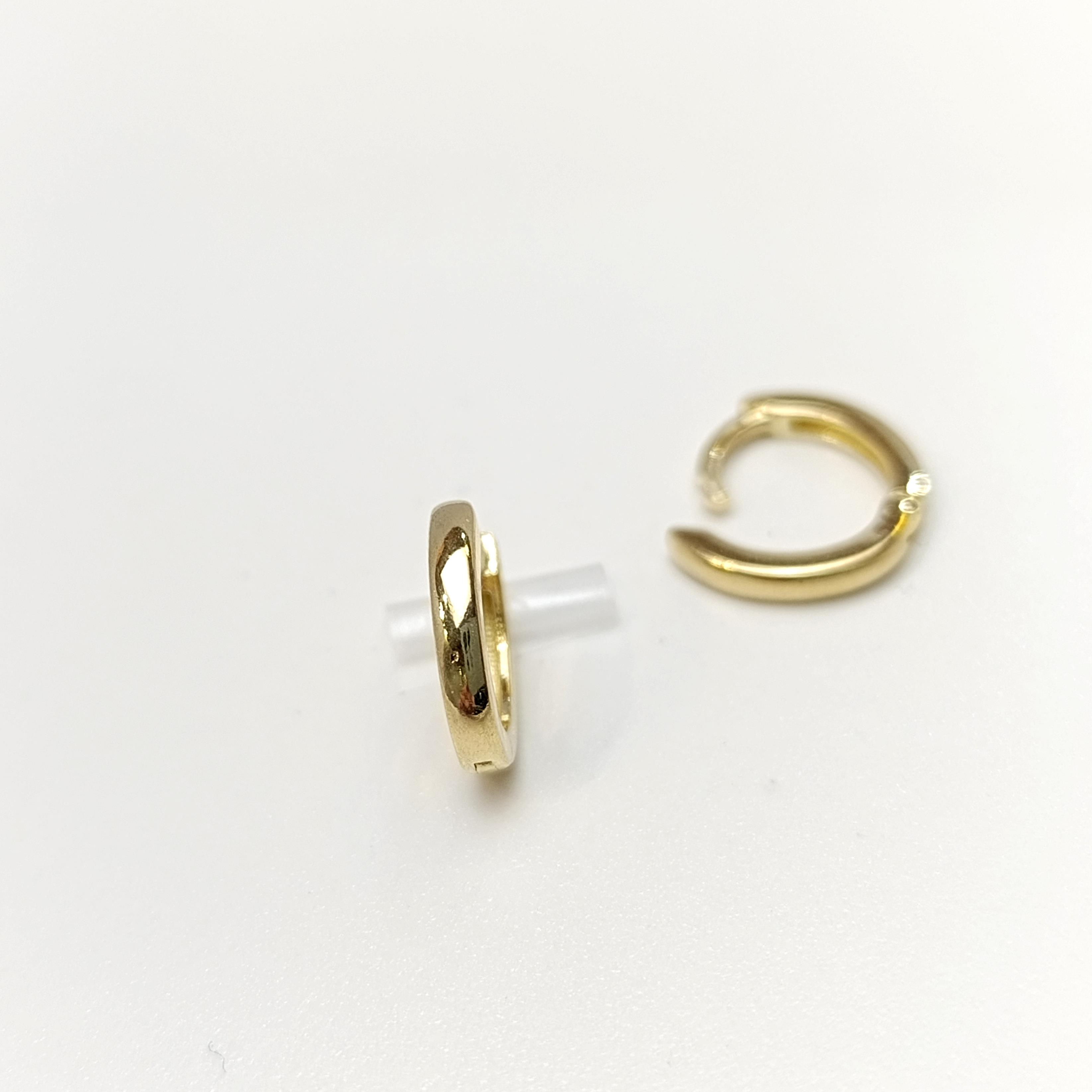 11.4mm Klasik Halka Küpe 14 Ayar Altın HD VİDEOLU