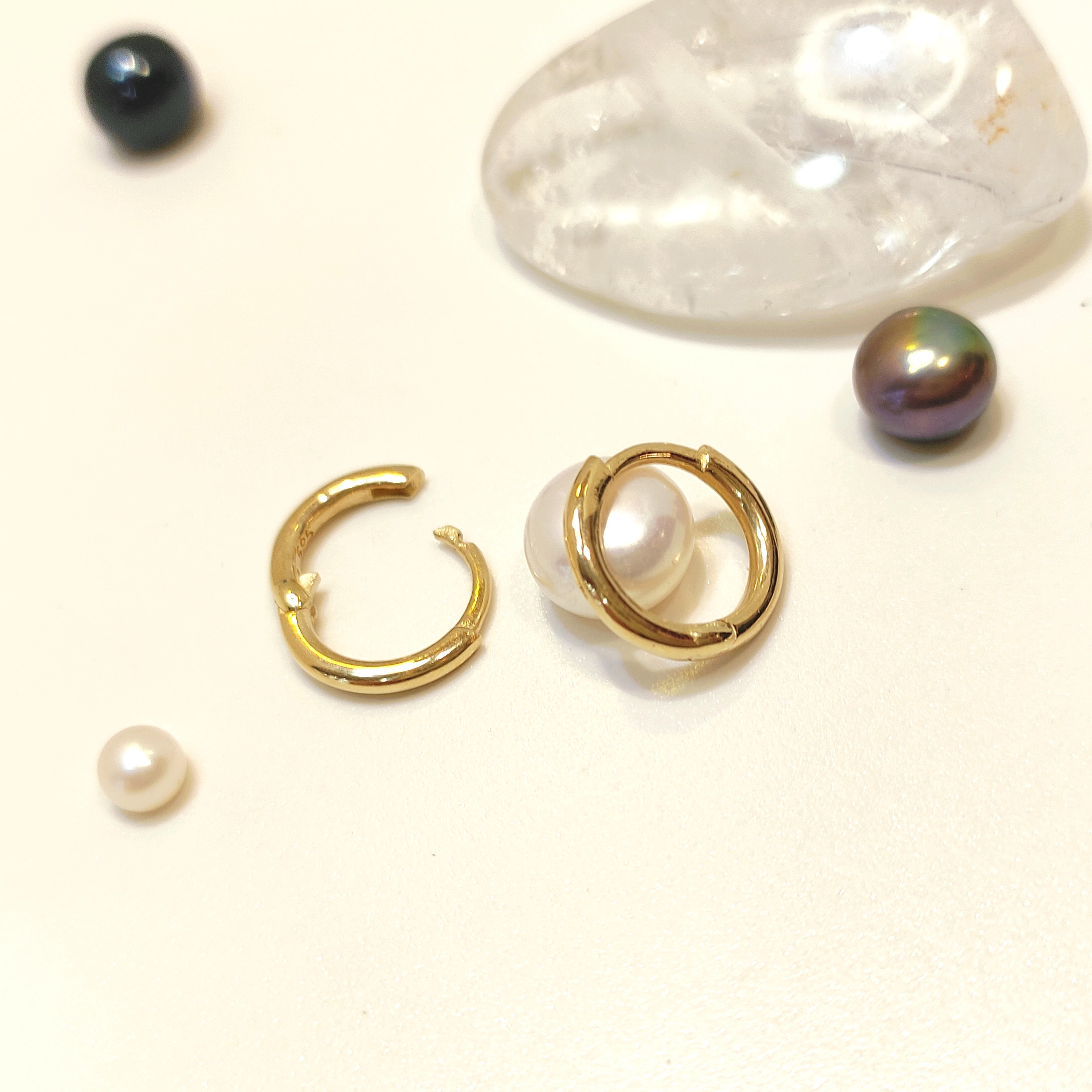 11.5mm Döküm Klaşik Halka Küpe 14 Ayar Altın 